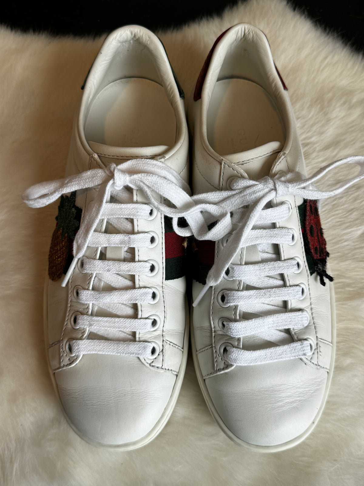 GUCCI Ace Pineapple Ladybug Women's Size 35EU