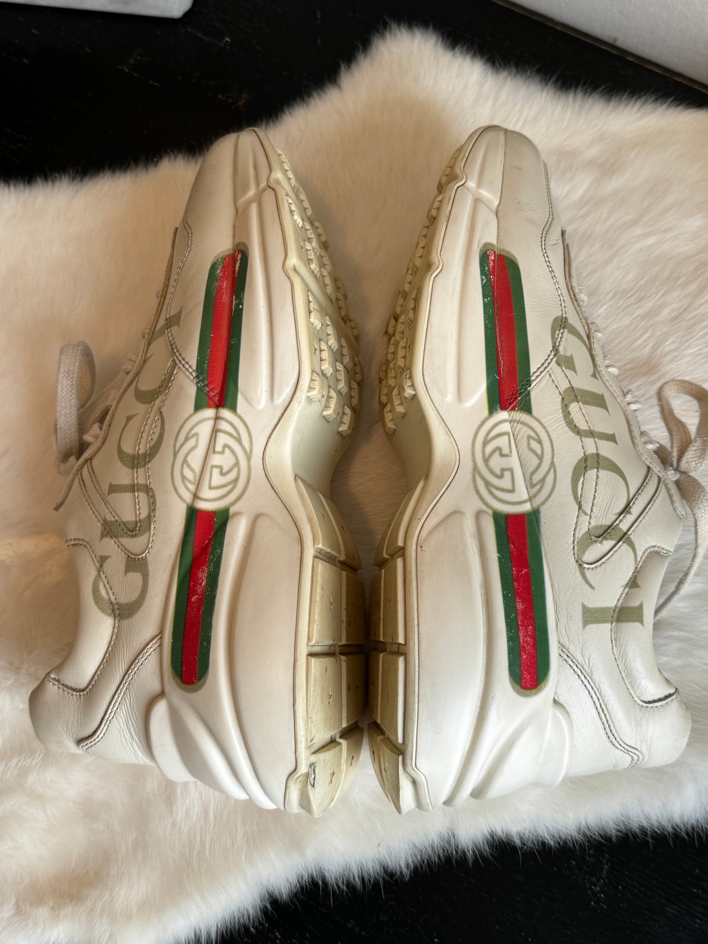 Gucci Rhyton Logo Ivory Sneakers 37EU