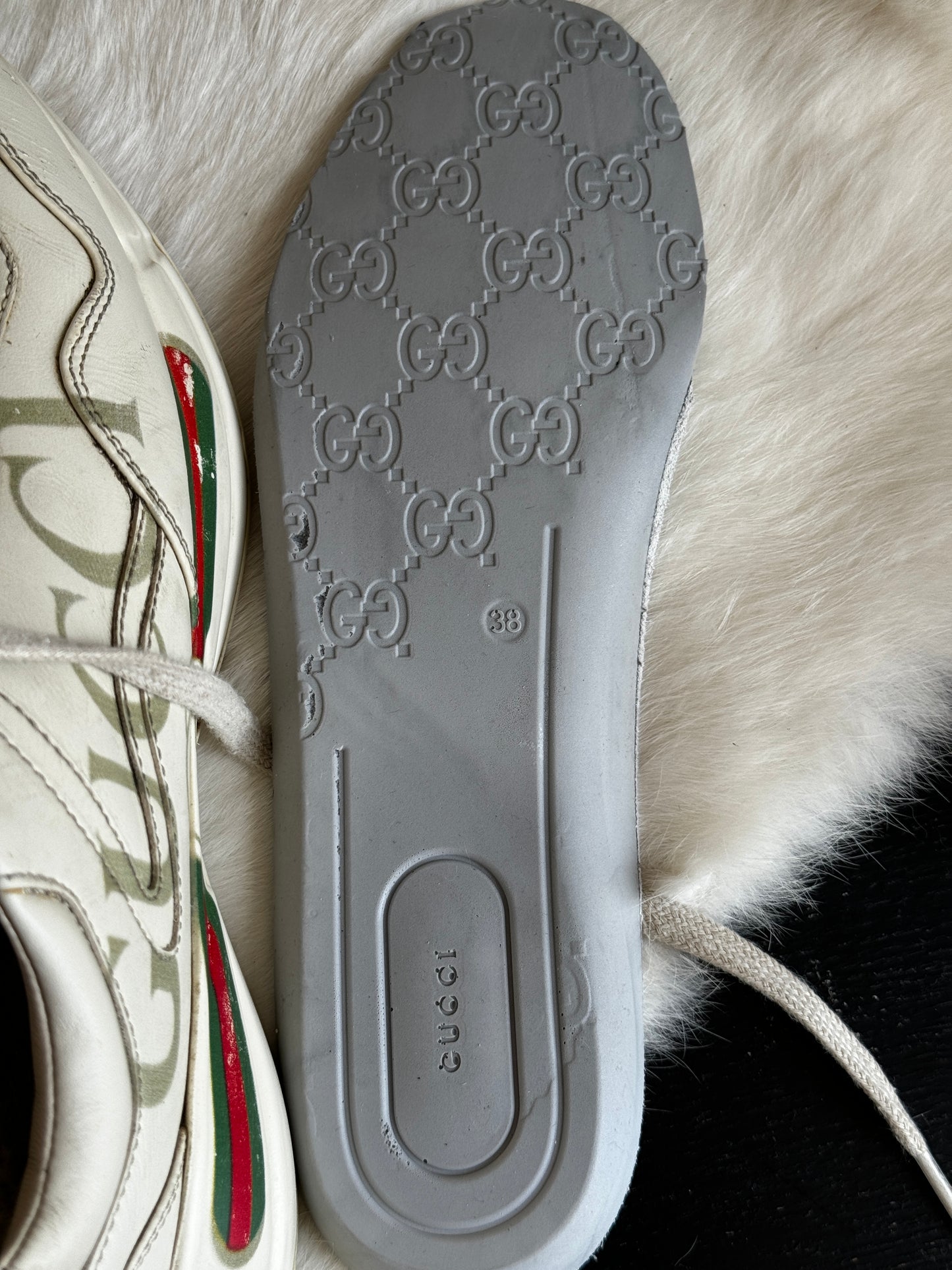 Gucci Rhyton Logo Ivory Sneakers 37EU