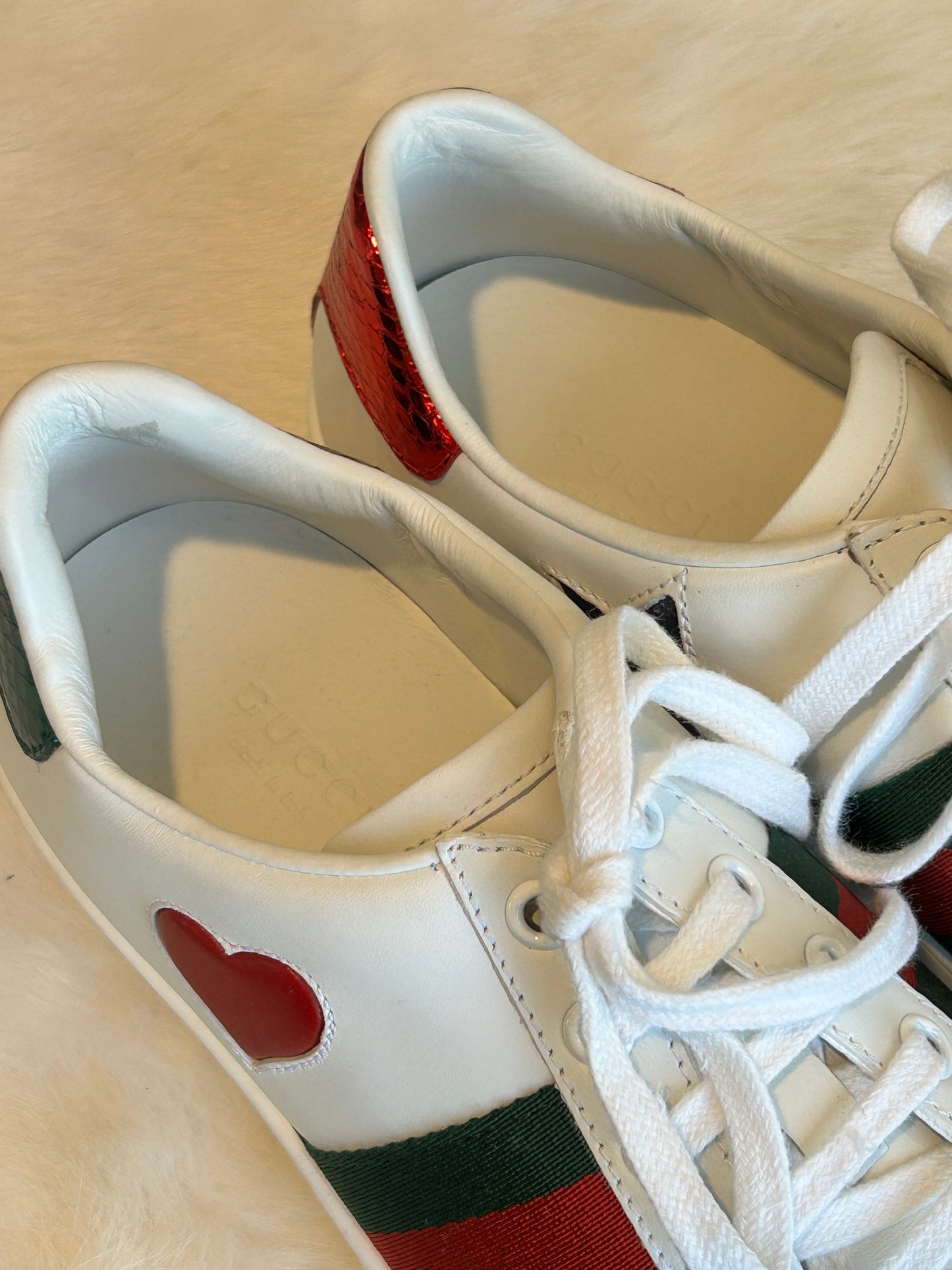 GUCCI Ace Stars & Hearts Sneakers Women's 36.5