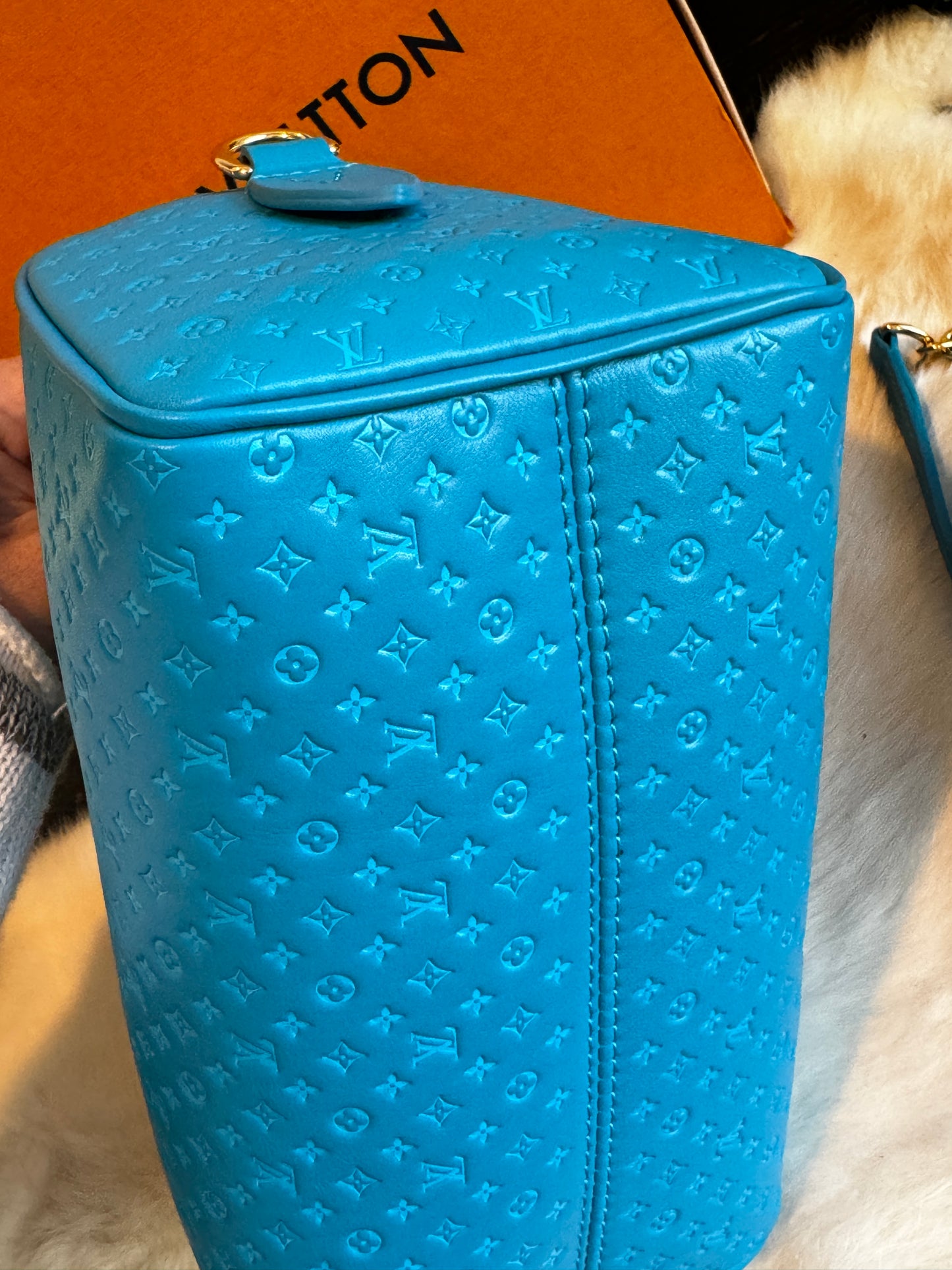 Louis Vuitton Nanogram Speedy 20B Bleu