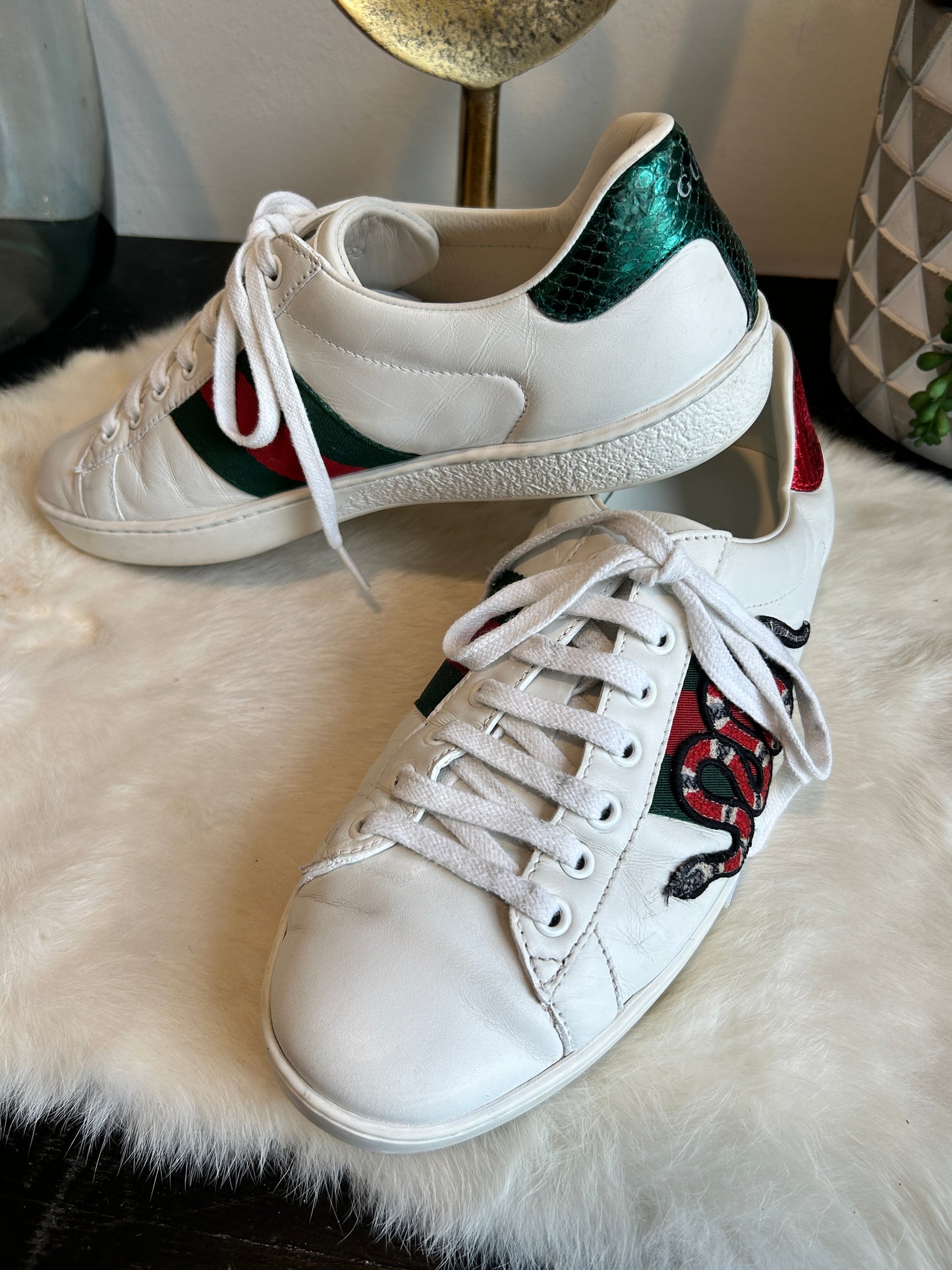 GUCCI Ace Kingsnake Sneakers Mens 6.5EU (Women's 39.5EU)