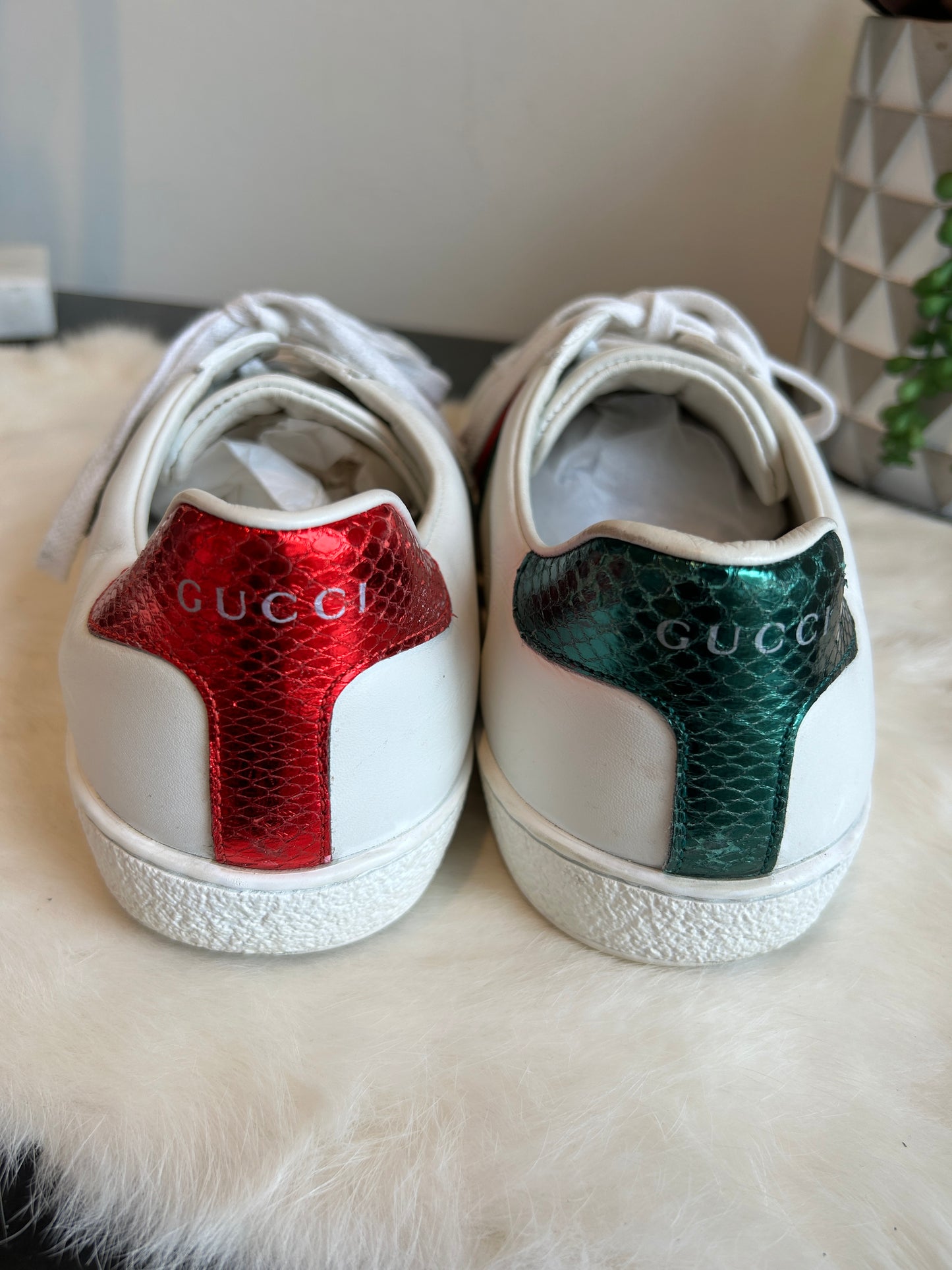 GUCCI Ace Kingsnake Sneakers Mens 6.5EU (Women's 39.5EU)