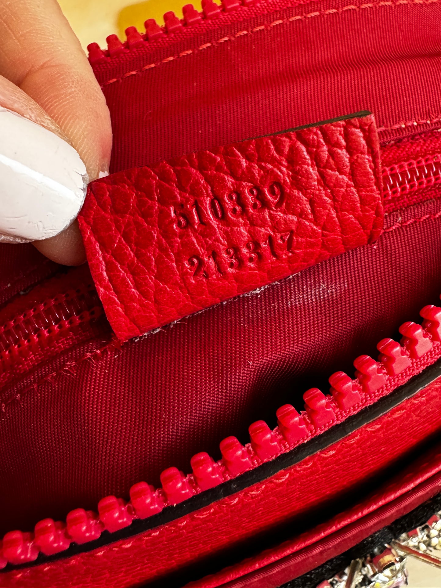 GUCCI Nylon Monogram Flat Messenger Vibrant Red