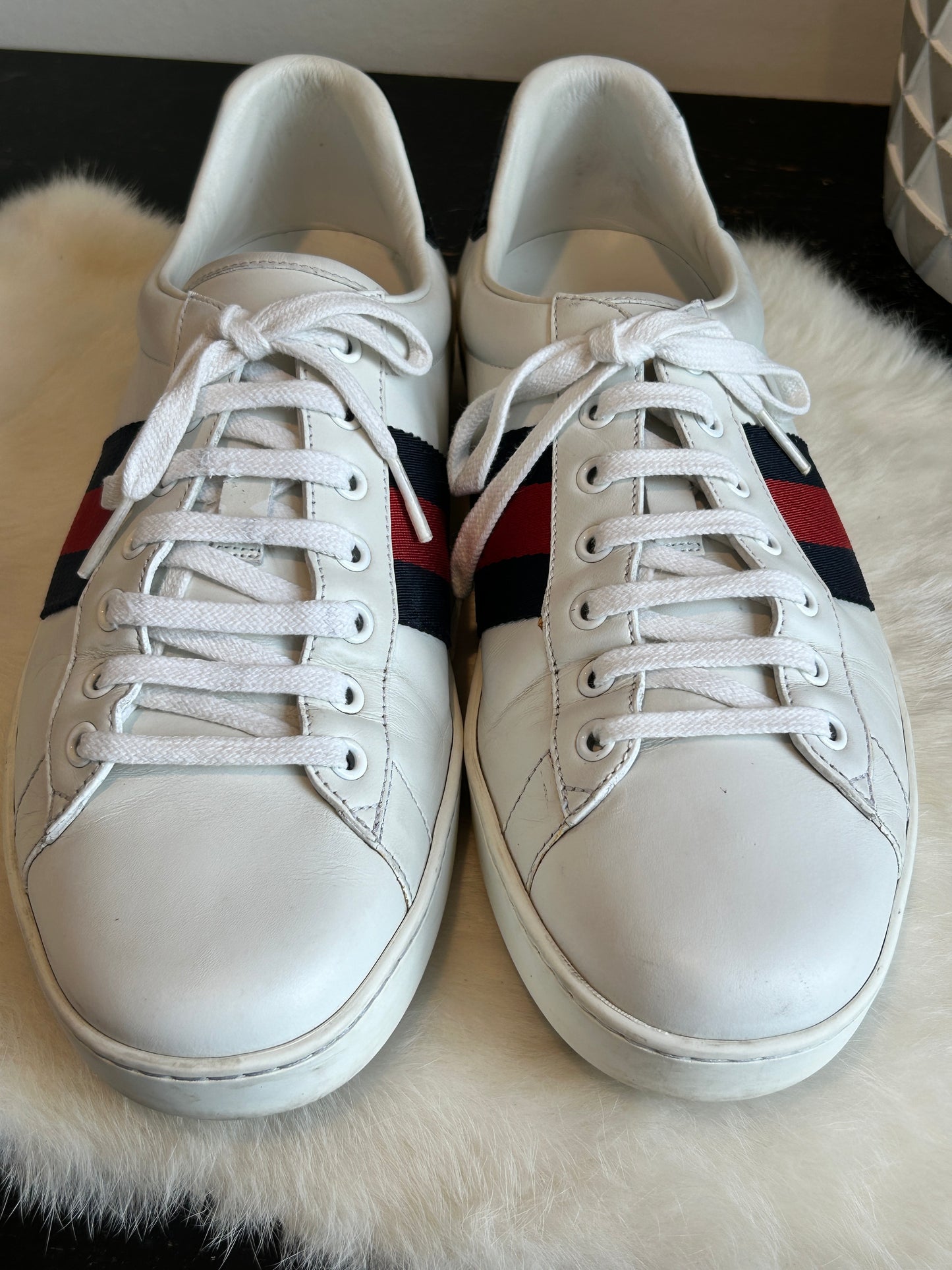 GUCCI Ace Navy/Red Web Sneakers 9EU (42EU)