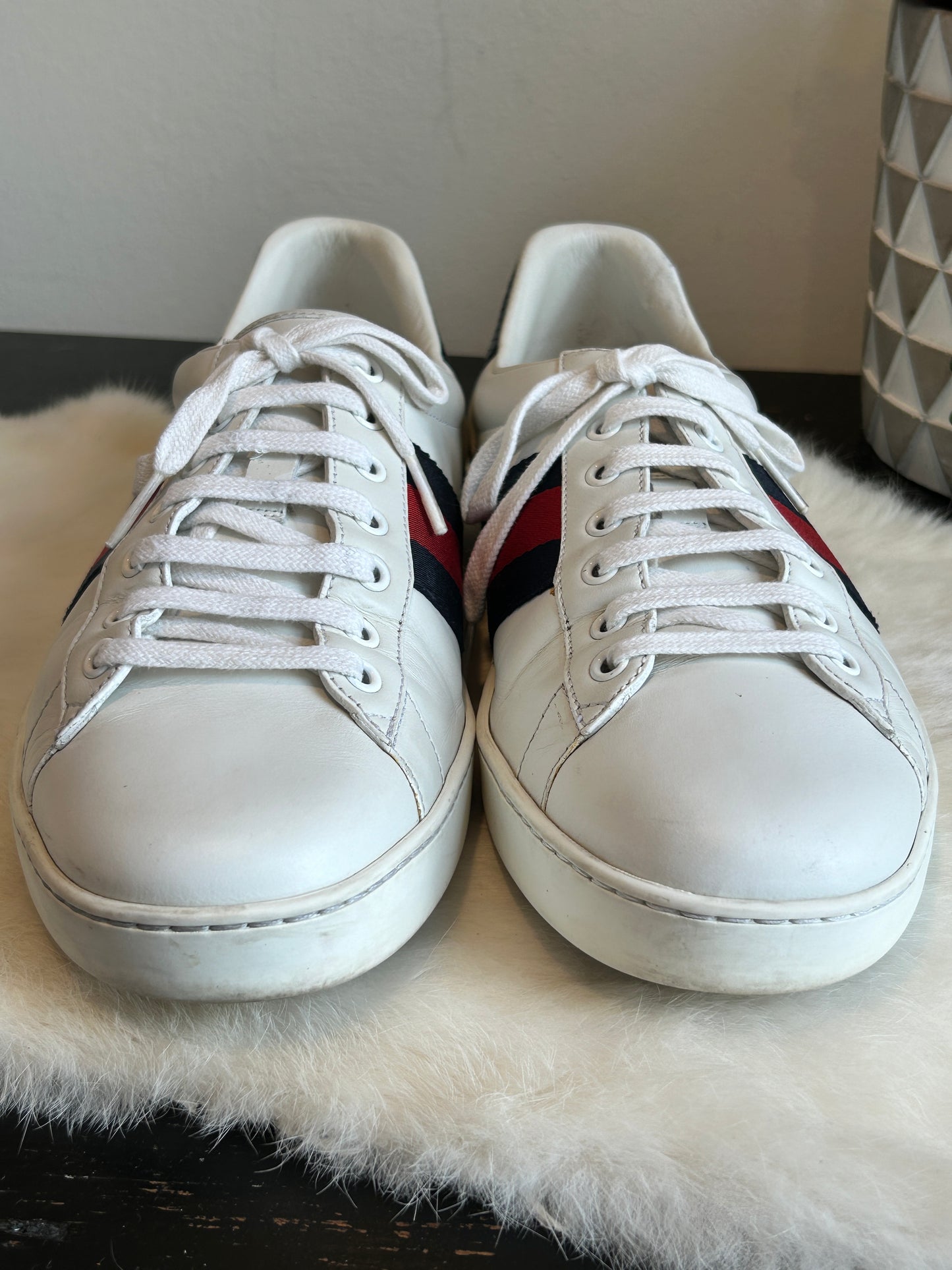 GUCCI Ace Navy/Red Web Sneakers 9EU (42EU)