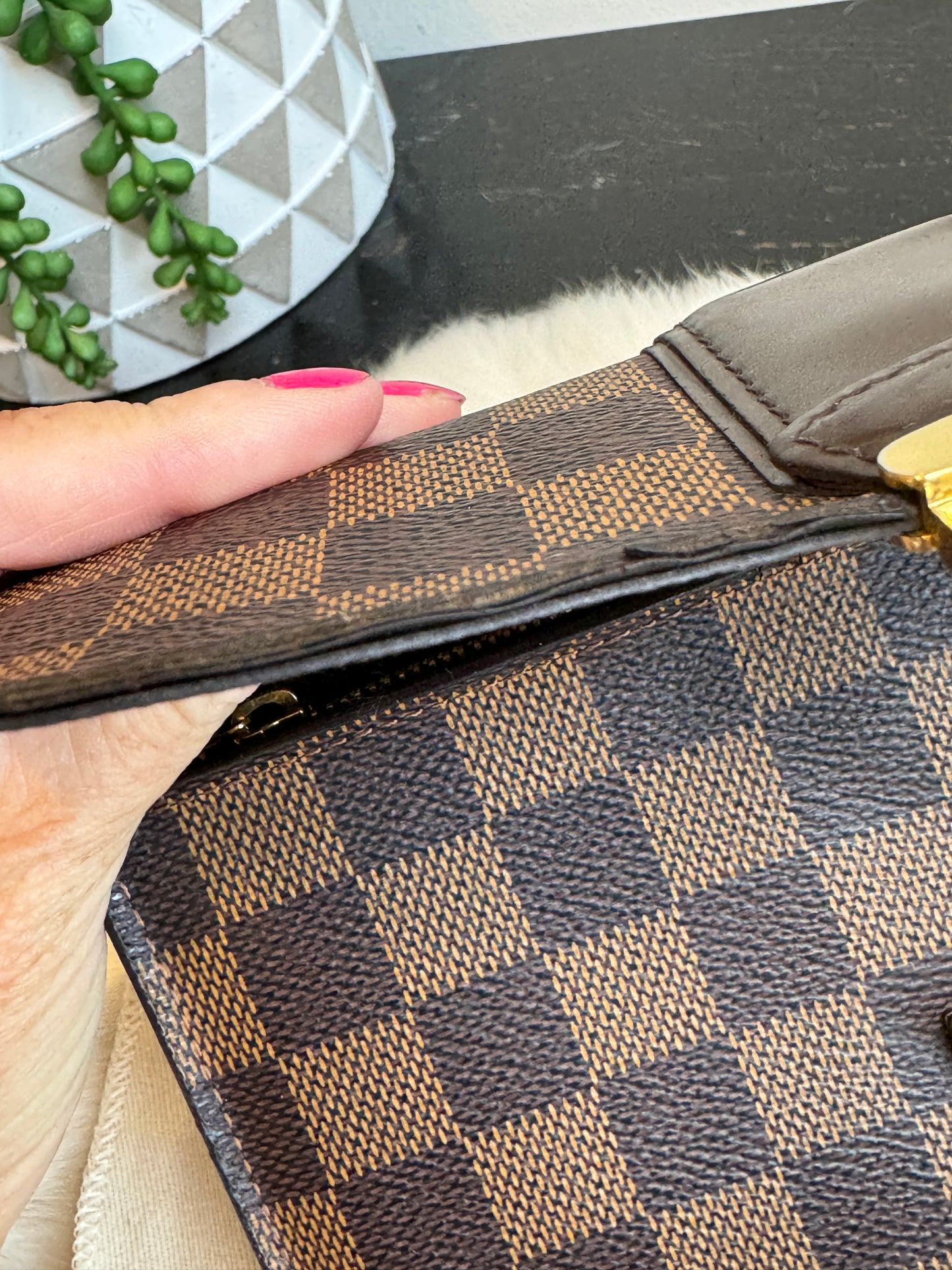 Louis Vuitton Damier Ebene Porte-Tresor International Wallet Sistina Buckle