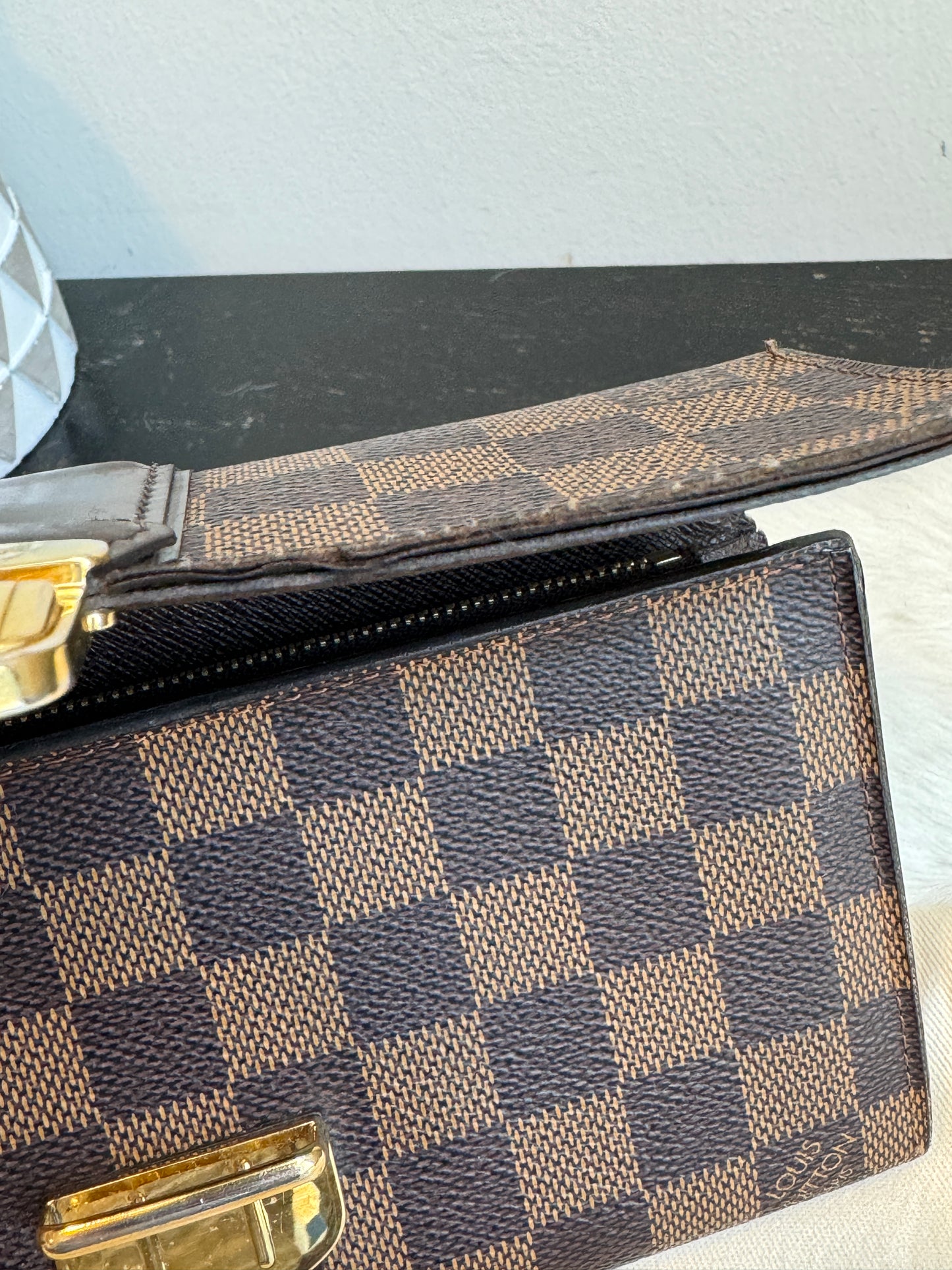 Louis Vuitton Damier Ebene Porte-Tresor International Wallet Sistina Buckle