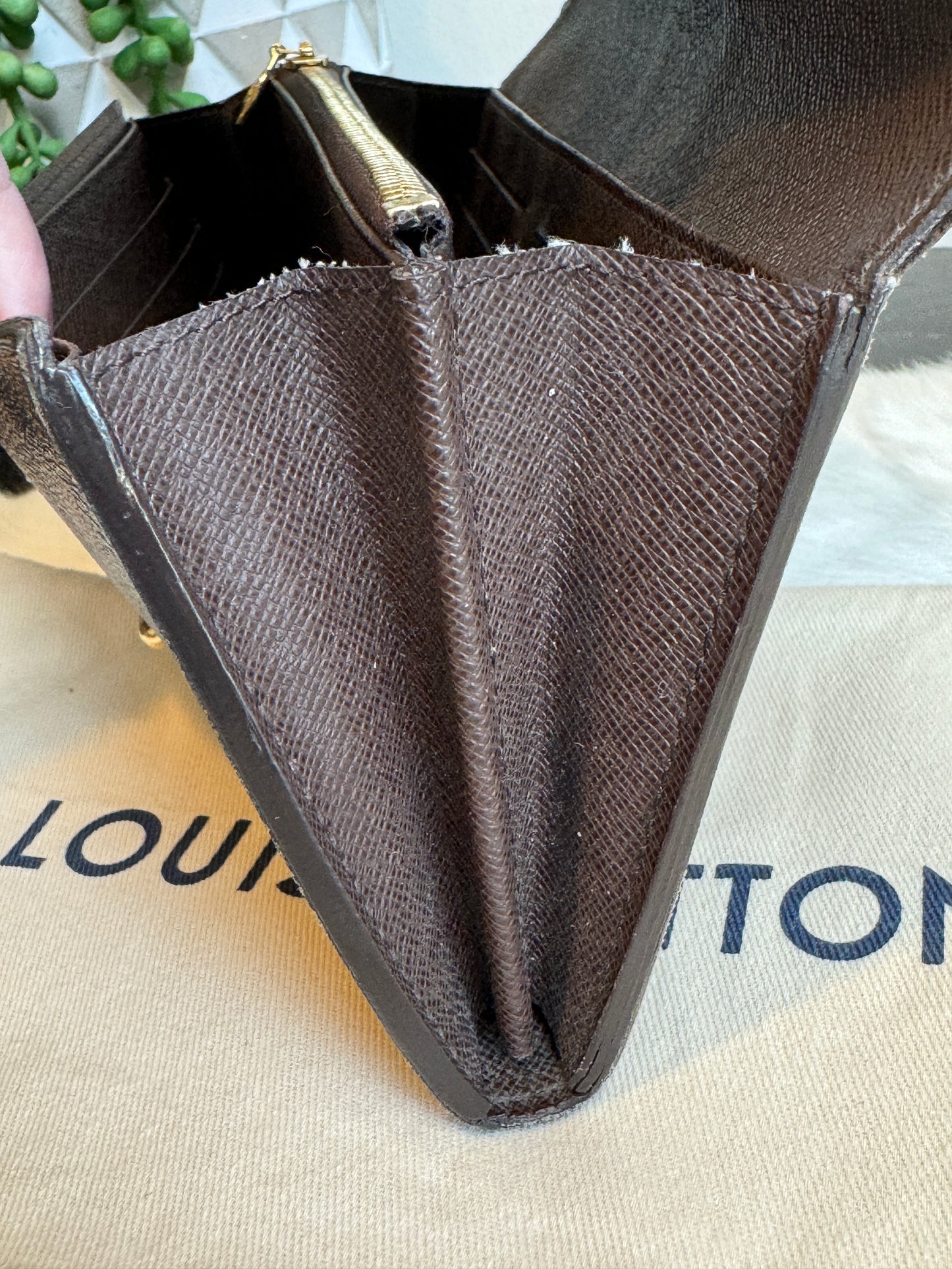 Louis Vuitton Damier Ebene Porte-Tresor International Wallet Sistina Buckle