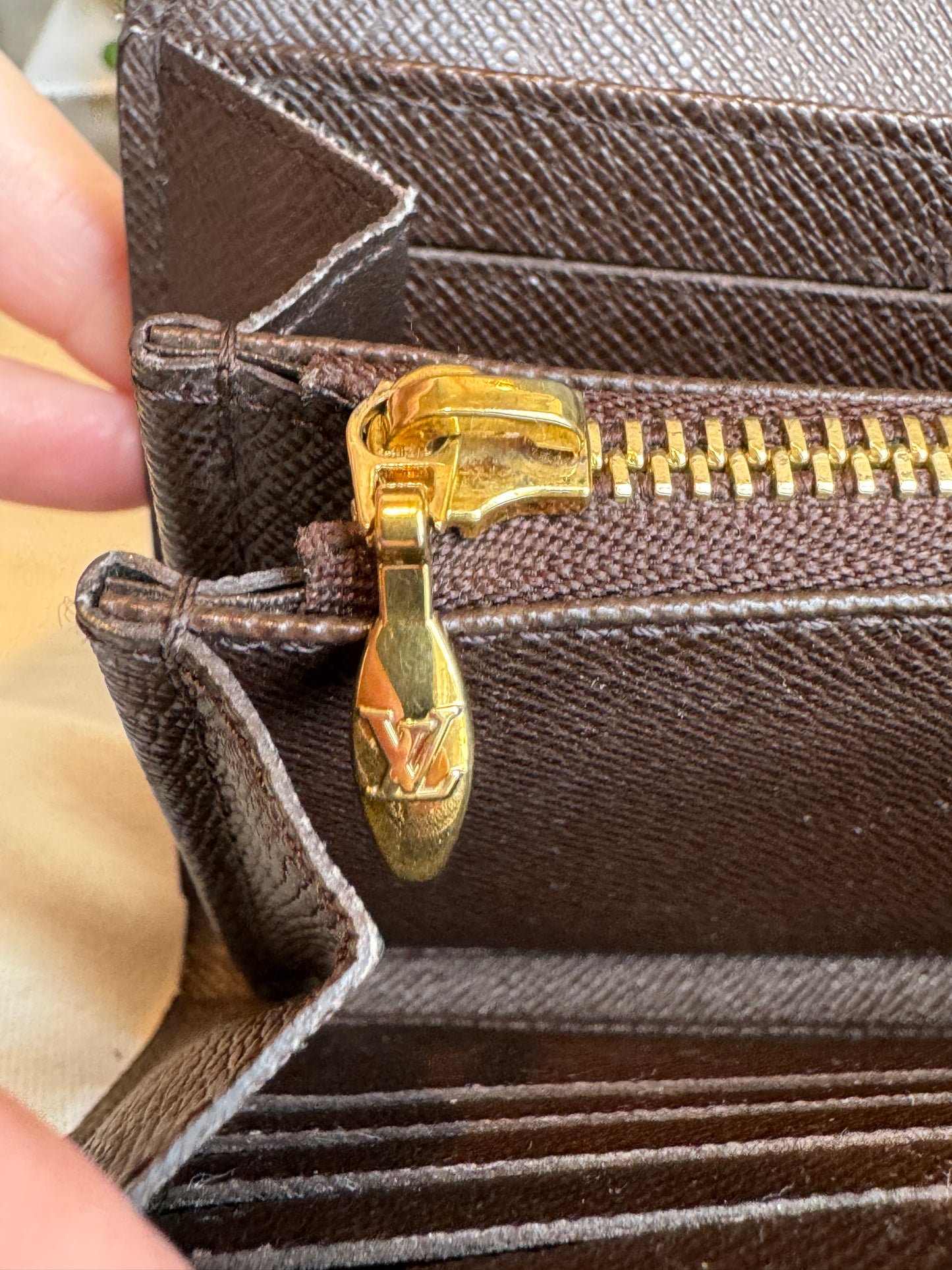 Louis Vuitton Damier Ebene Porte-Tresor International Wallet Sistina Buckle