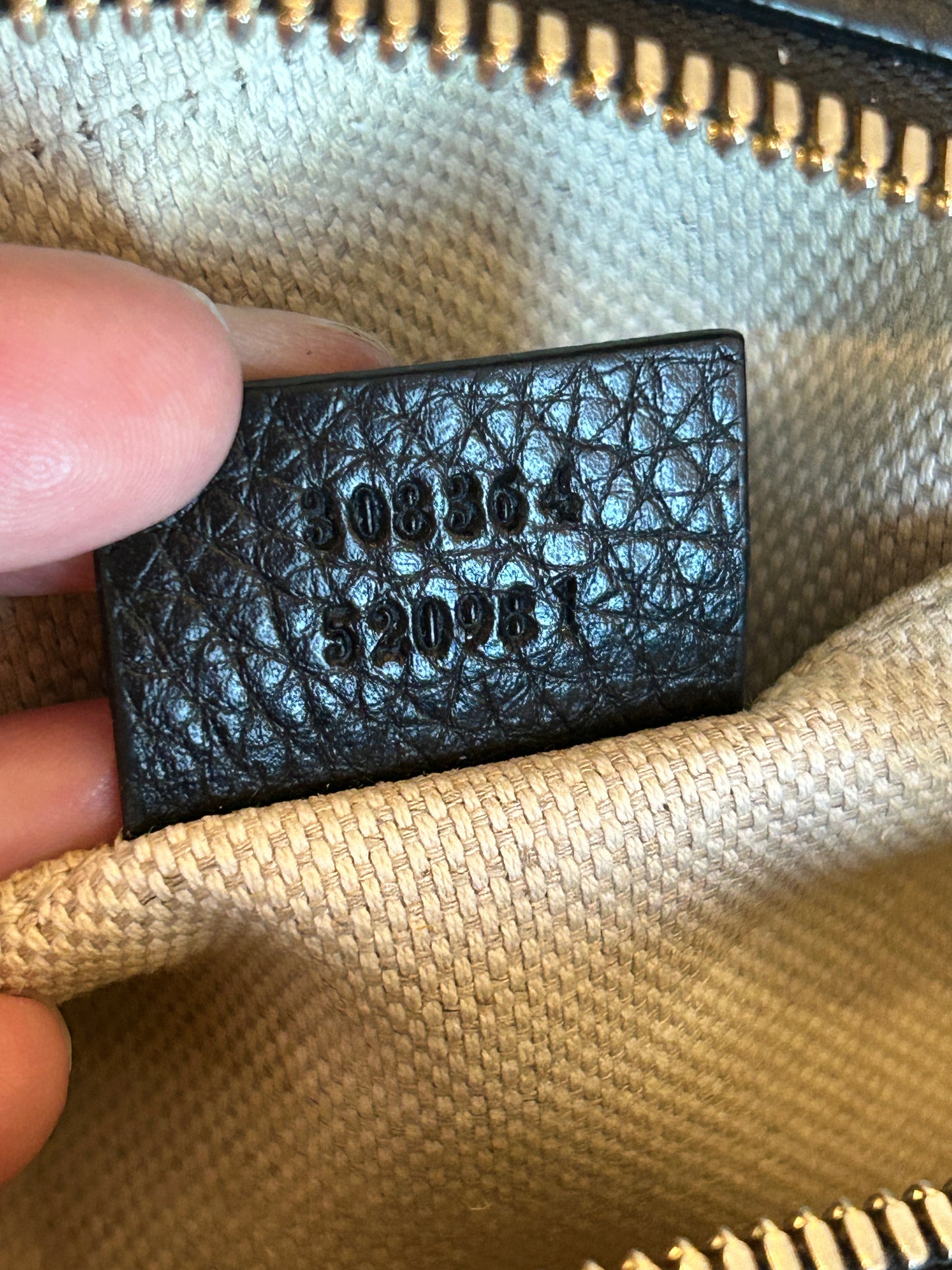 GUCCI Soho Disco Black Pebbled Camera Bag