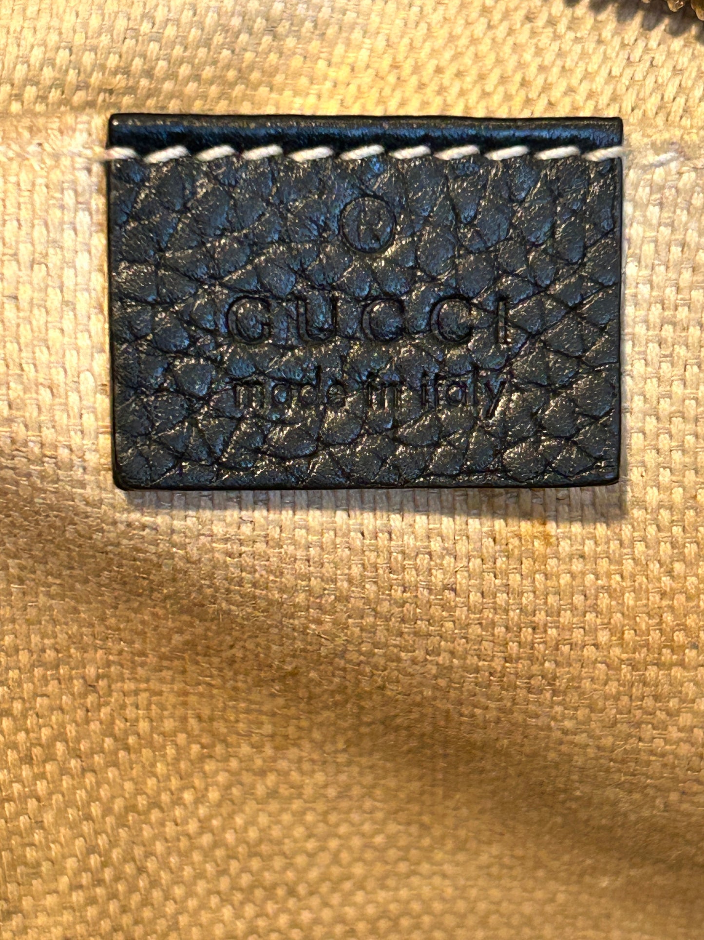 GUCCI Soho Disco Black Pebbled Camera Bag