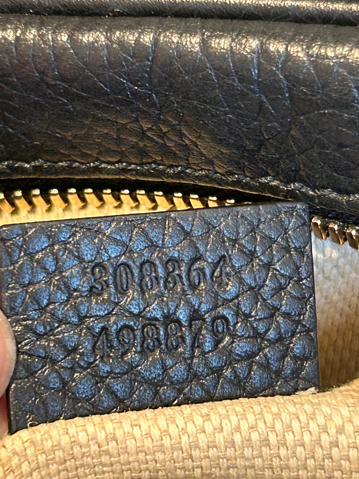 GUCCI Soho Disco Black Pebbled Camera Bag