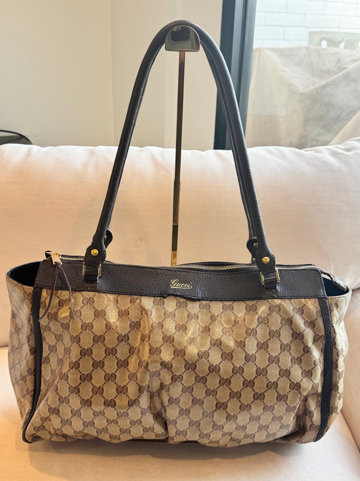 GUCCI GG Crystal Monogram Large Tote