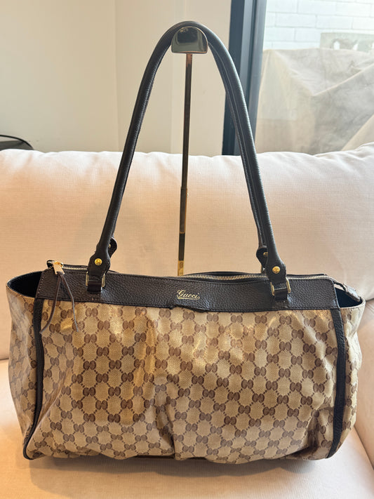 GUCCI GG Crystal Monogram Large Tote
