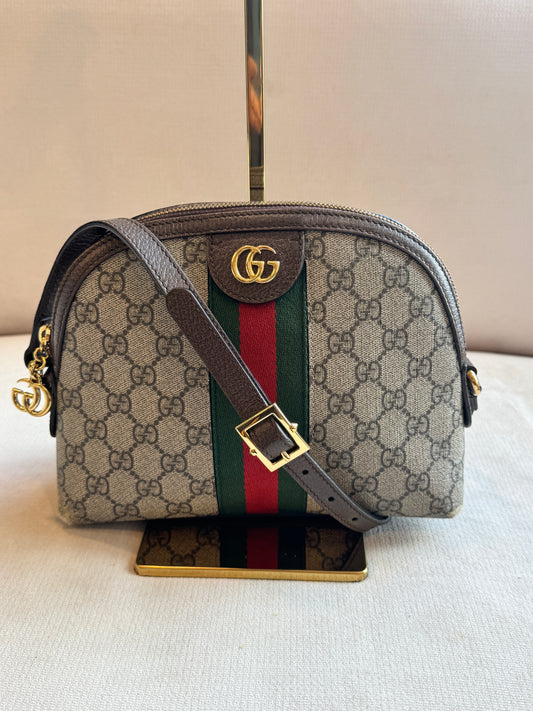 GUCCI Supreme Ophidia Round Top Crossbody Bag
