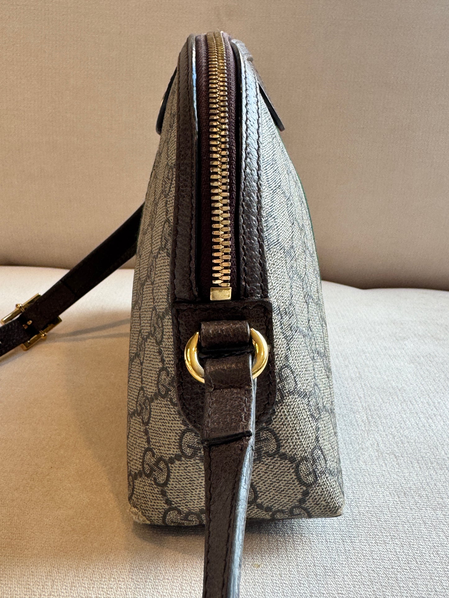 GUCCI Supreme Ophidia Round Top Crossbody Bag