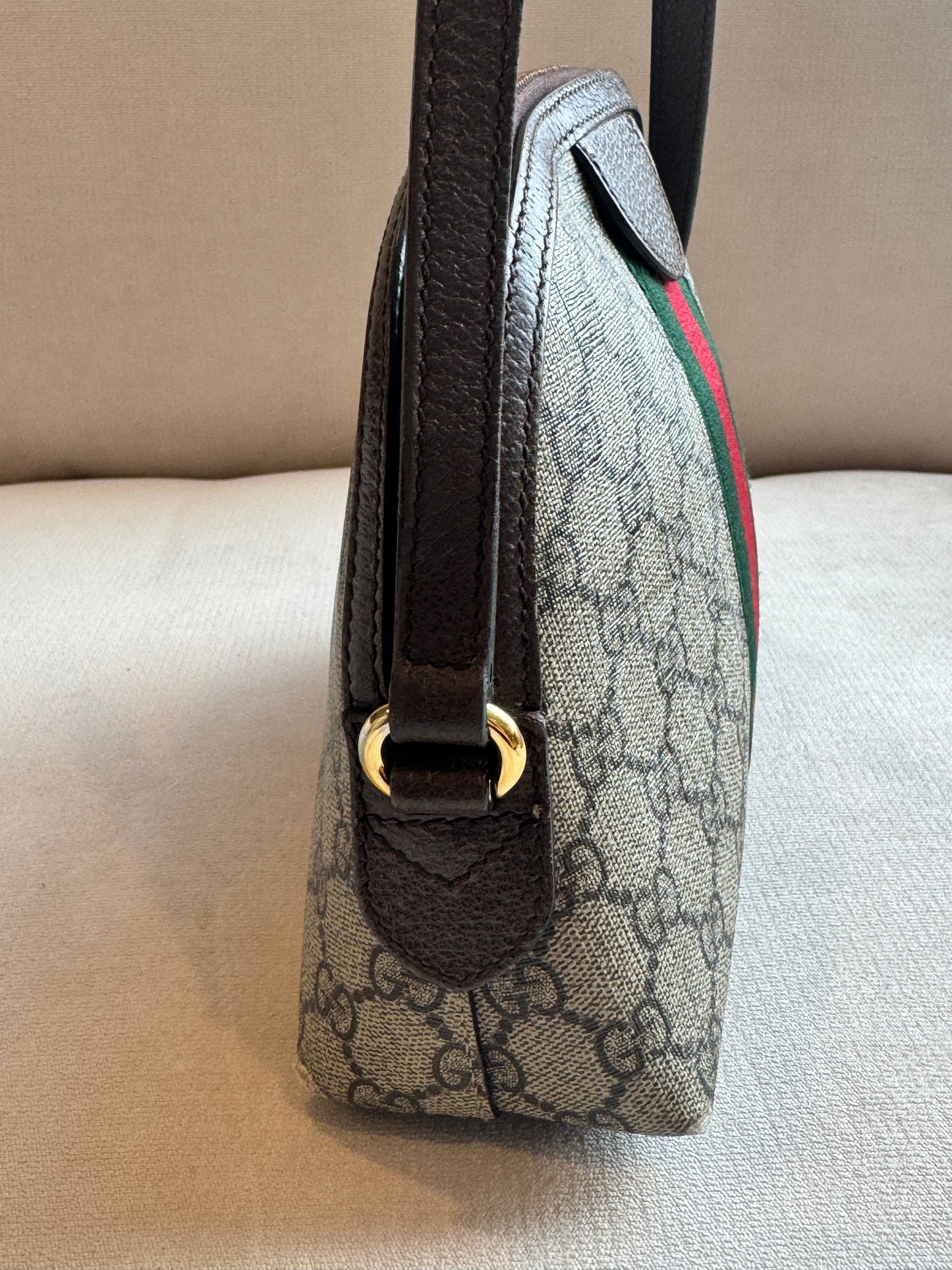 GUCCI Supreme Ophidia Round Top Crossbody Bag