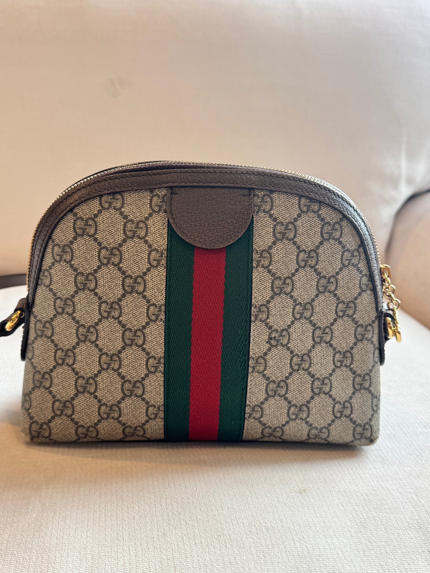 GUCCI Supreme Ophidia Round Top Crossbody Bag
