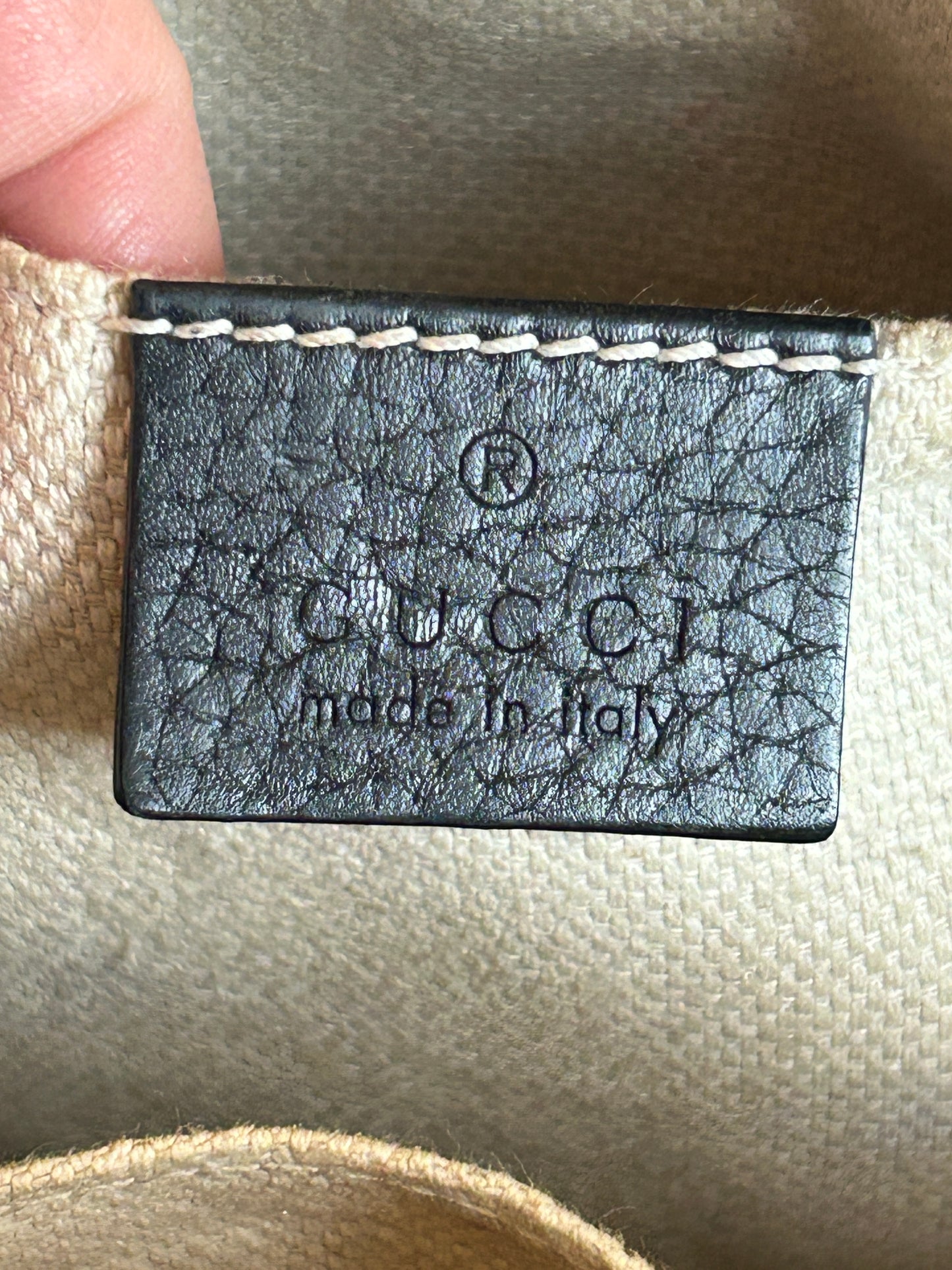 GUCCI Soho Disco Black Pebbled Camera Bag