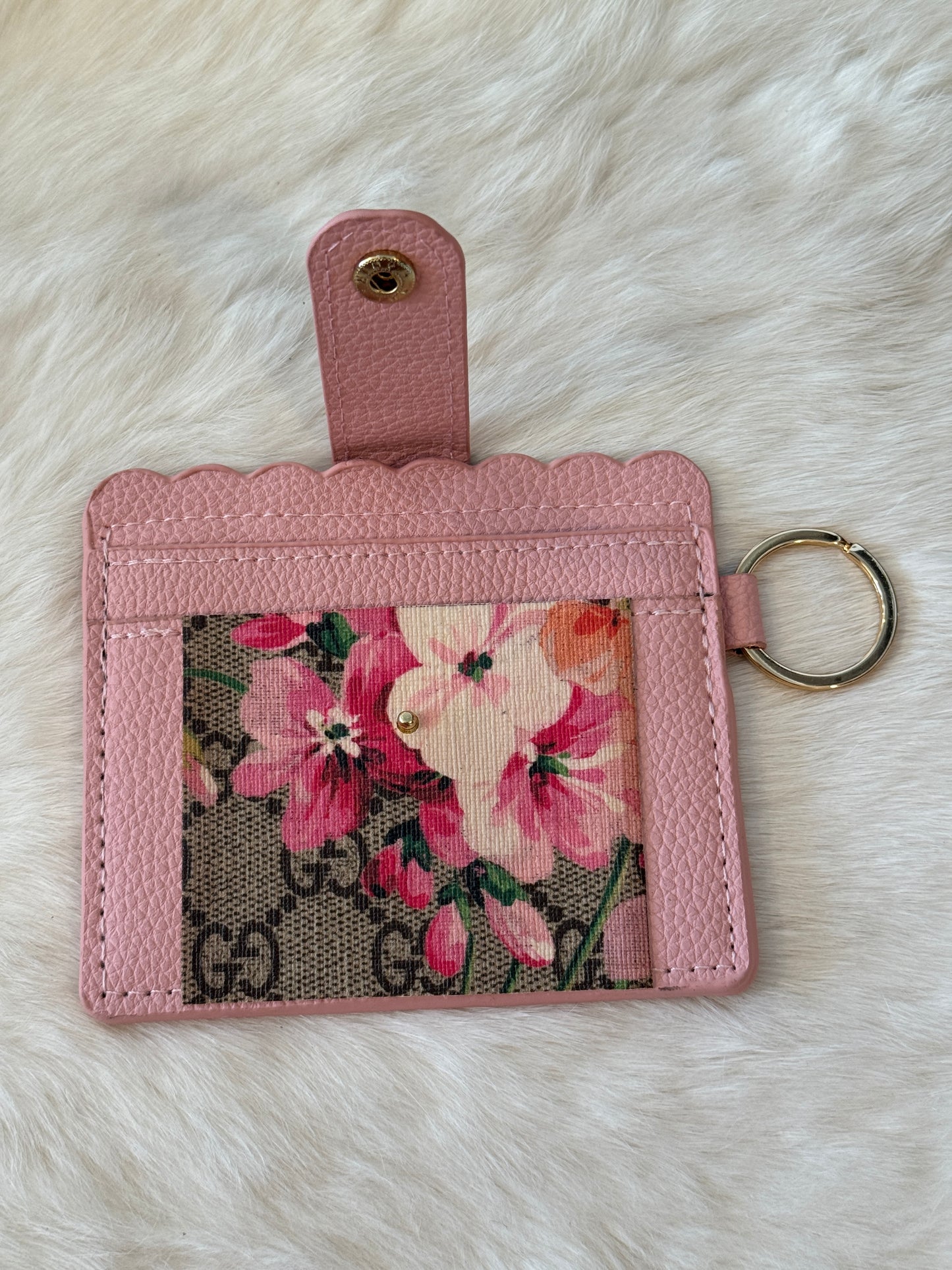 Blooms Cardholder Keychain Pink