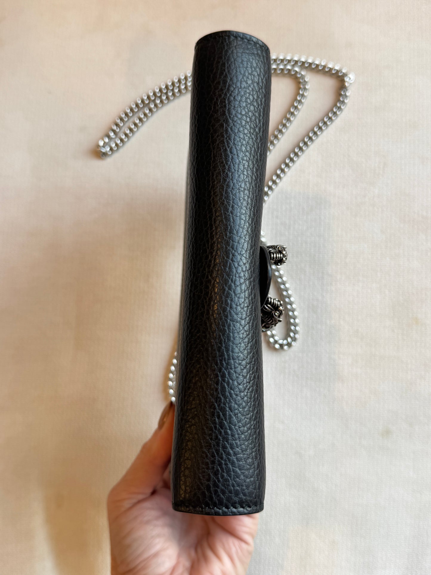 GUCCI Mini Dionysus Chain Wallet Black