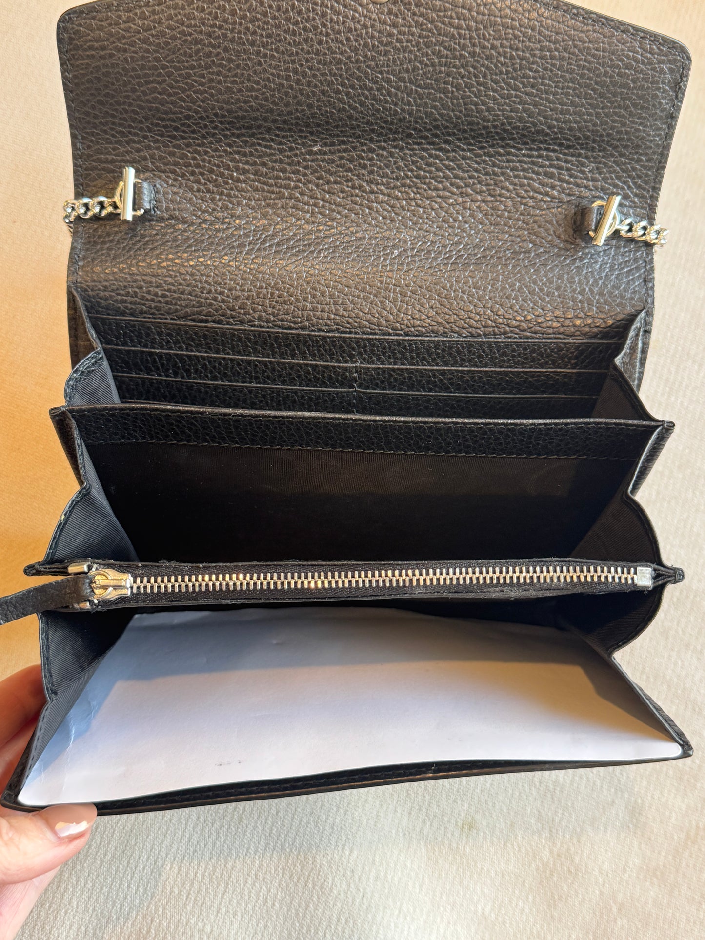 GUCCI Mini Dionysus Chain Wallet Black
