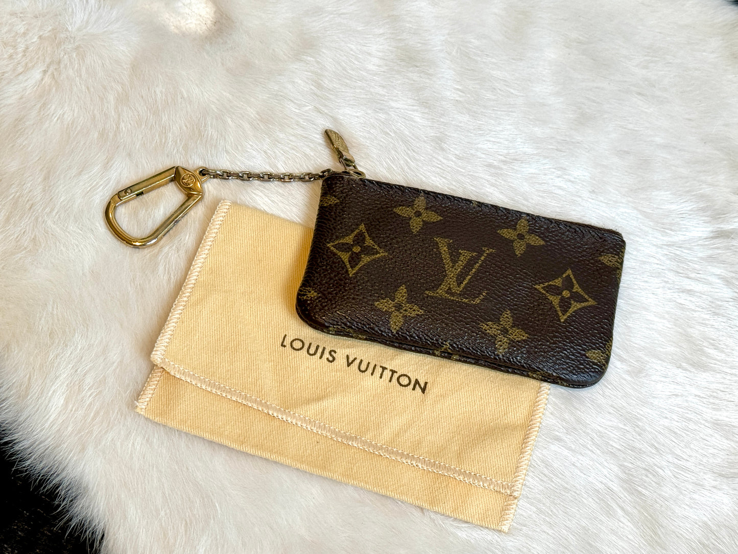 Louis Vuitton Monogram Pochette Cles Coin Purse