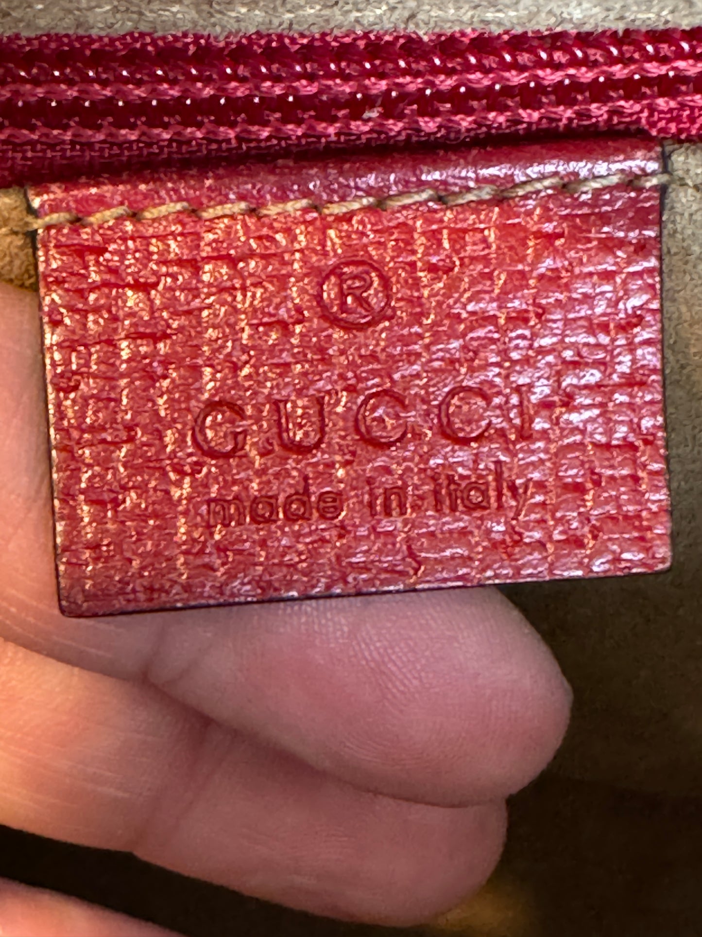 GUCCI Supreme Tian Camera Bag Multicolor Red