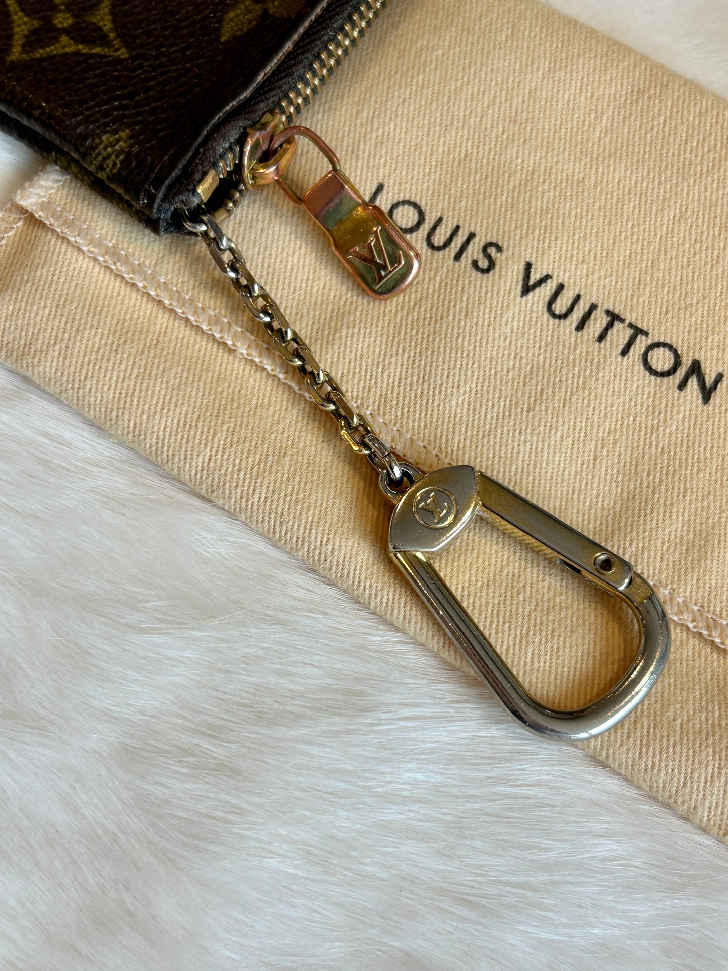 Louis Vuitton Monogram Pochette Cles Coin Purse