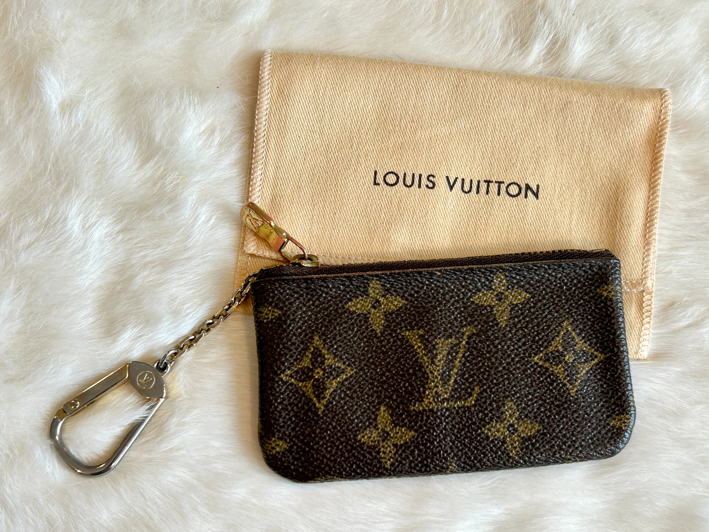 Louis Vuitton Monogram Pochette Cles Coin Purse