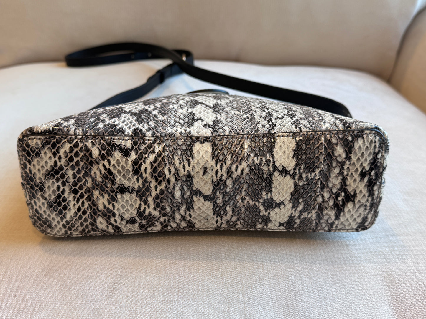 GUCCI $3,000 Python Snake Small Dome Crossbody Bag
