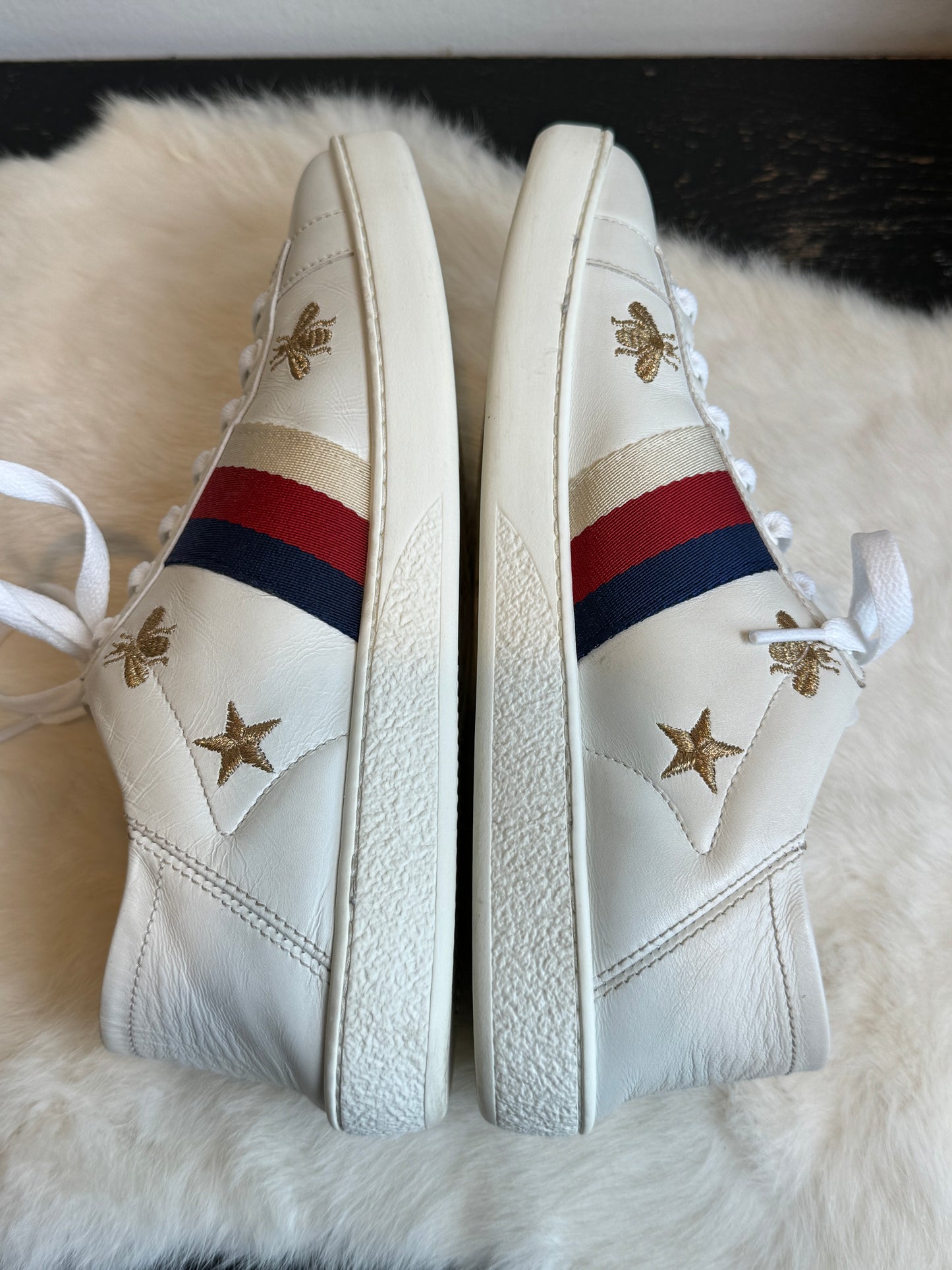 Gucci Ace Metallic Soft Heel Sneakers Size 36.5EU