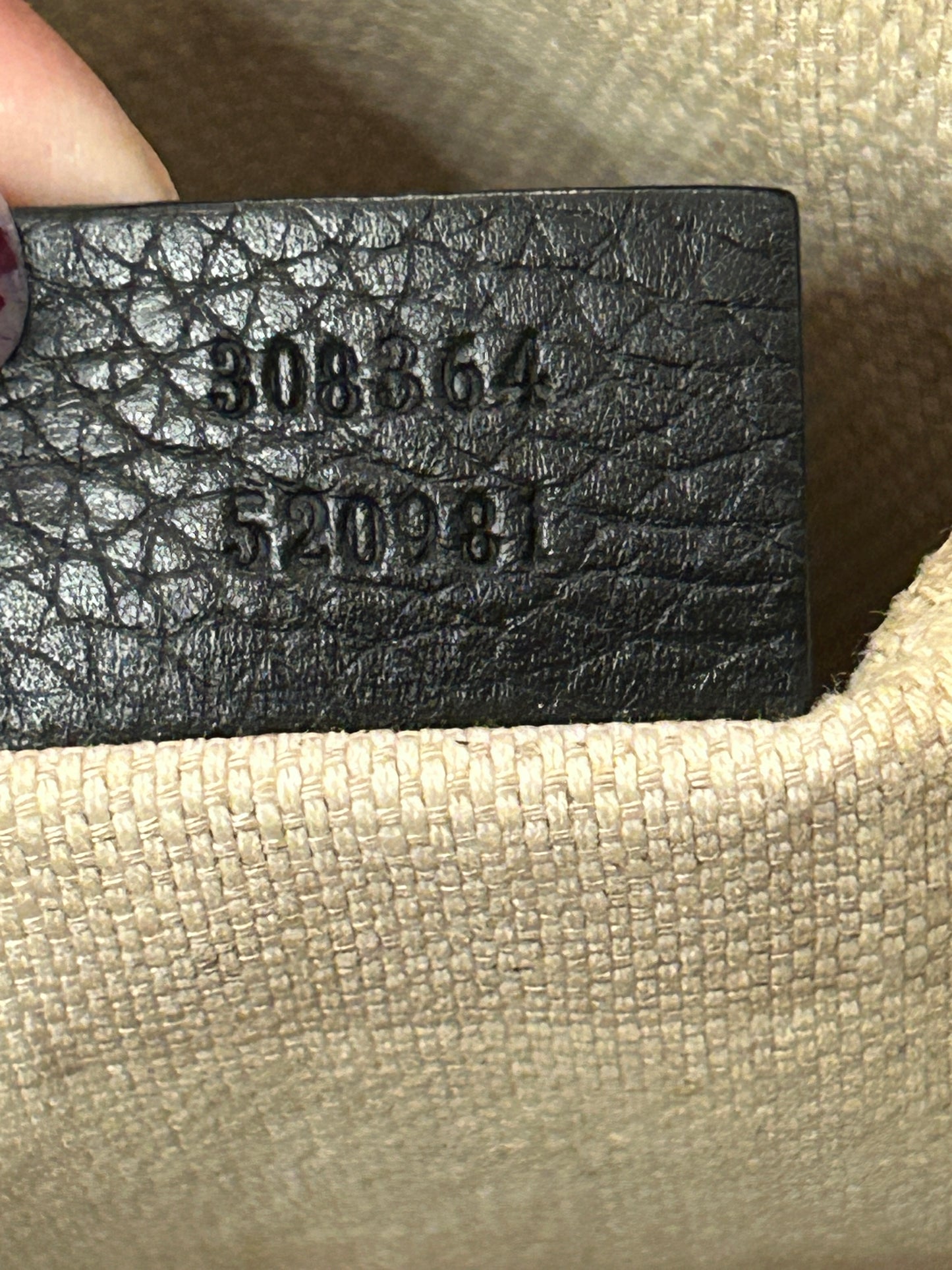 GUCCI Soho Disco Black Pebbled Camera Bag