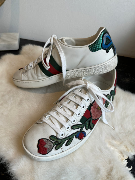 GUCCI Ace Flowers Sneakers 36EU