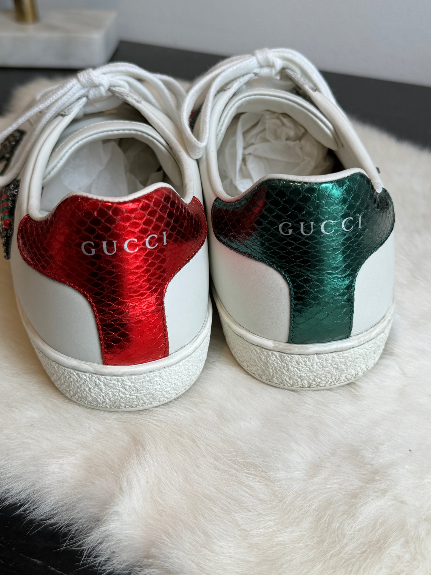 Gucci Ace Rhinestone Arrows Sneakers Size 37.5EU