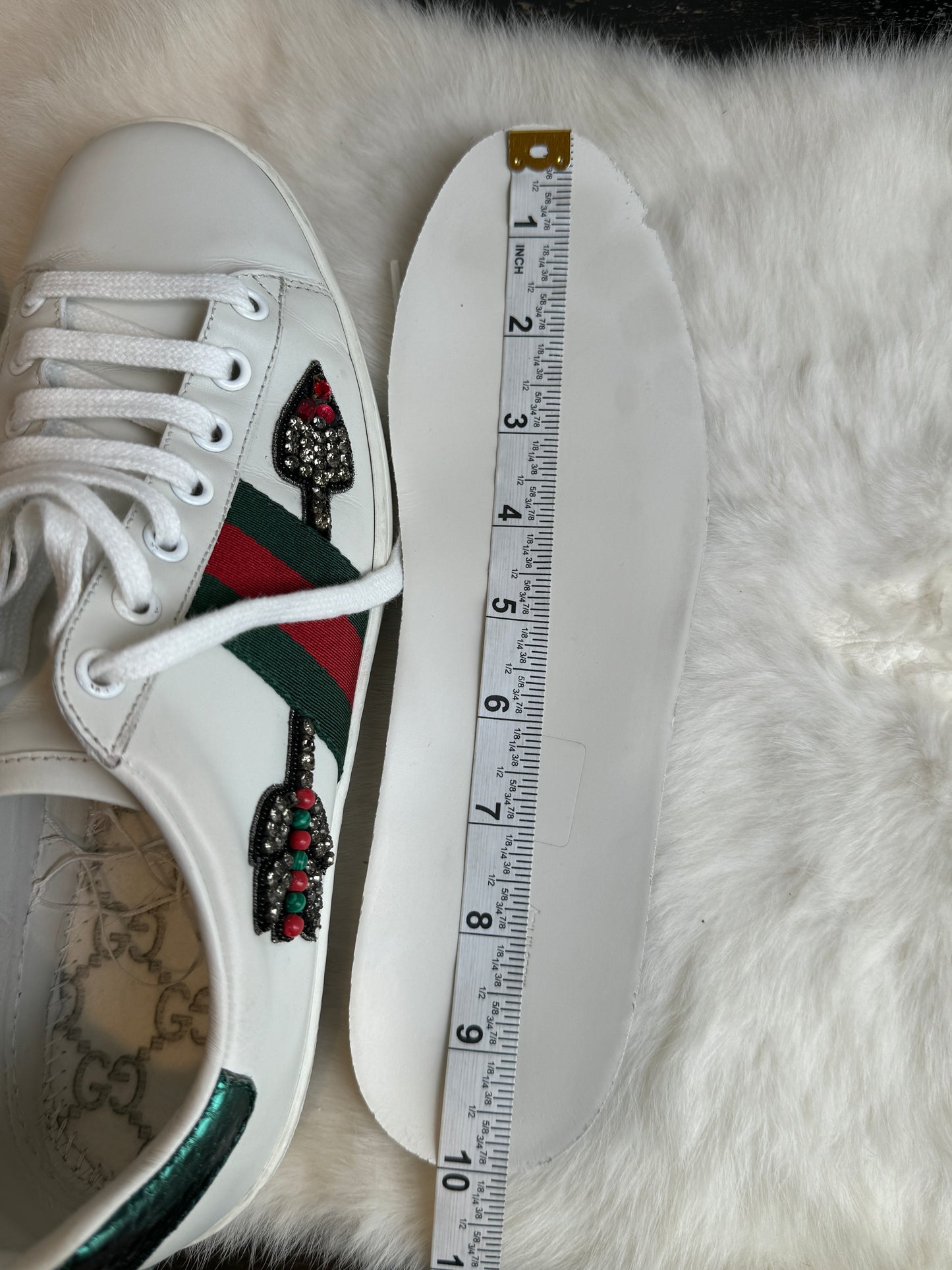 Gucci Ace Rhinestone Arrows Sneakers Size 37.5EU