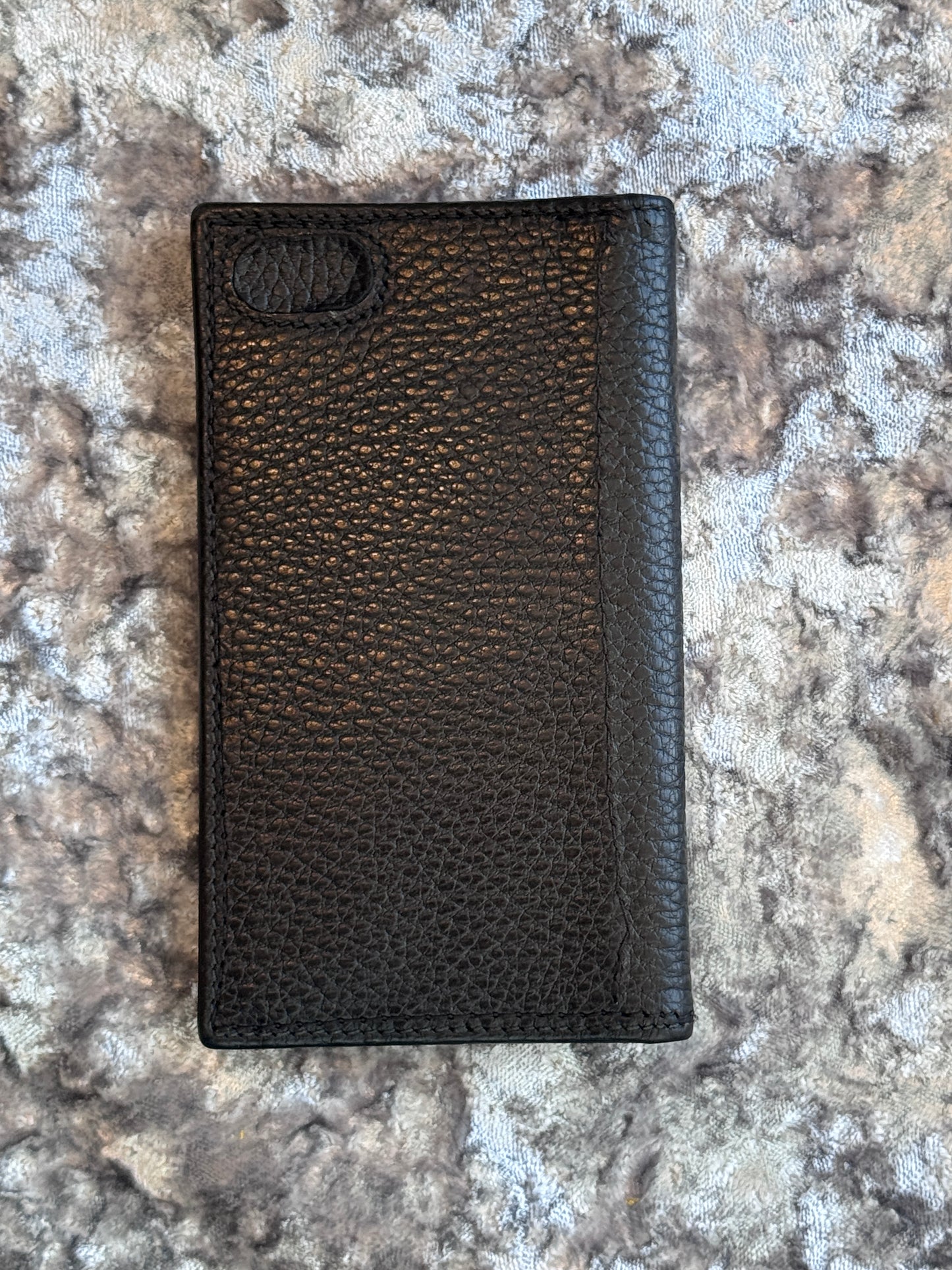 GUCCI GG Pebbled Leather Card Holder Black