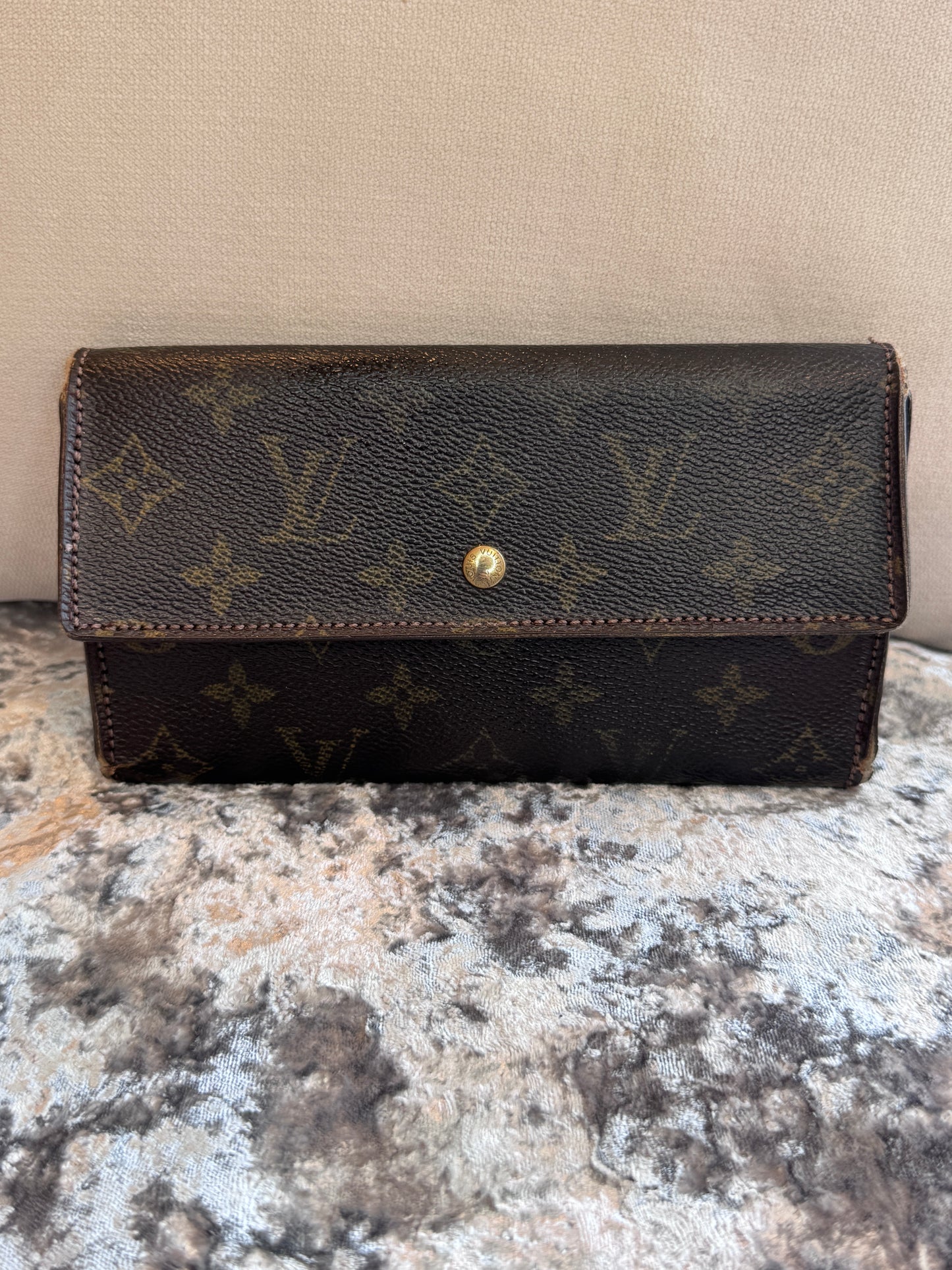 Louis Vuitton Monogram Porte Tresor International Trifold Long Wallet