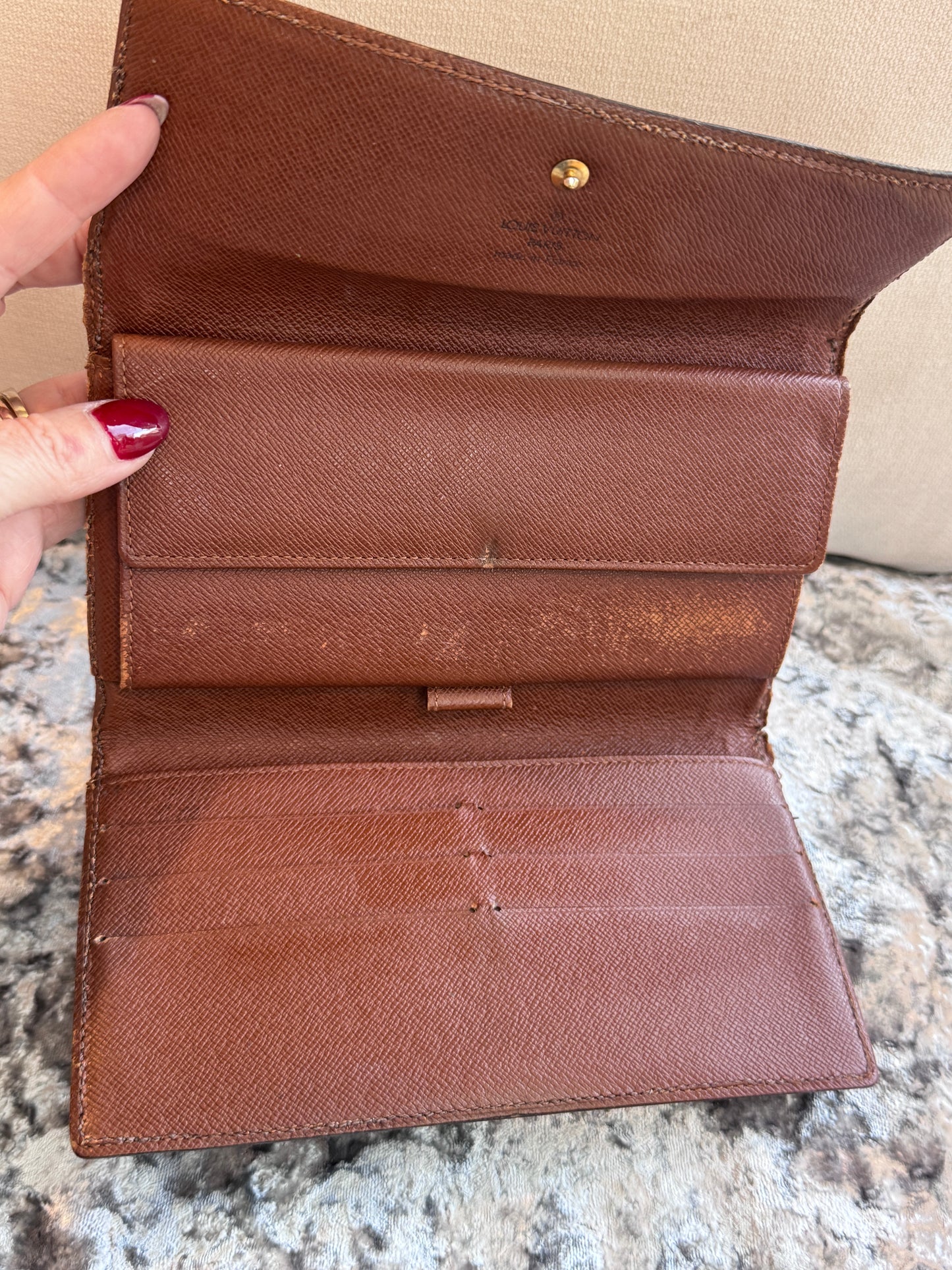 Louis Vuitton Monogram Porte Tresor International Trifold Long Wallet