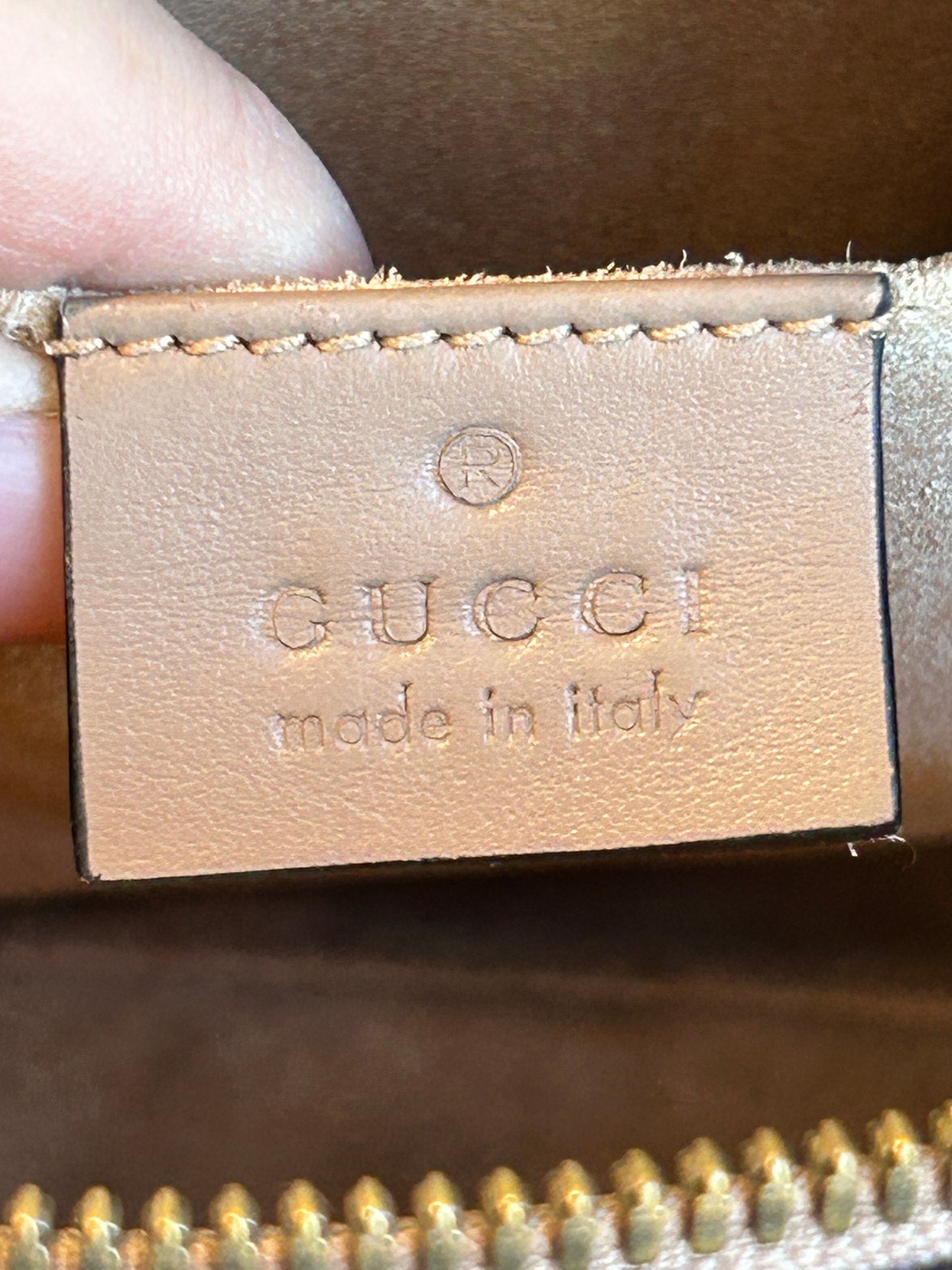 GUCCI Blush Leather GG Marmont Small Camera Bag
