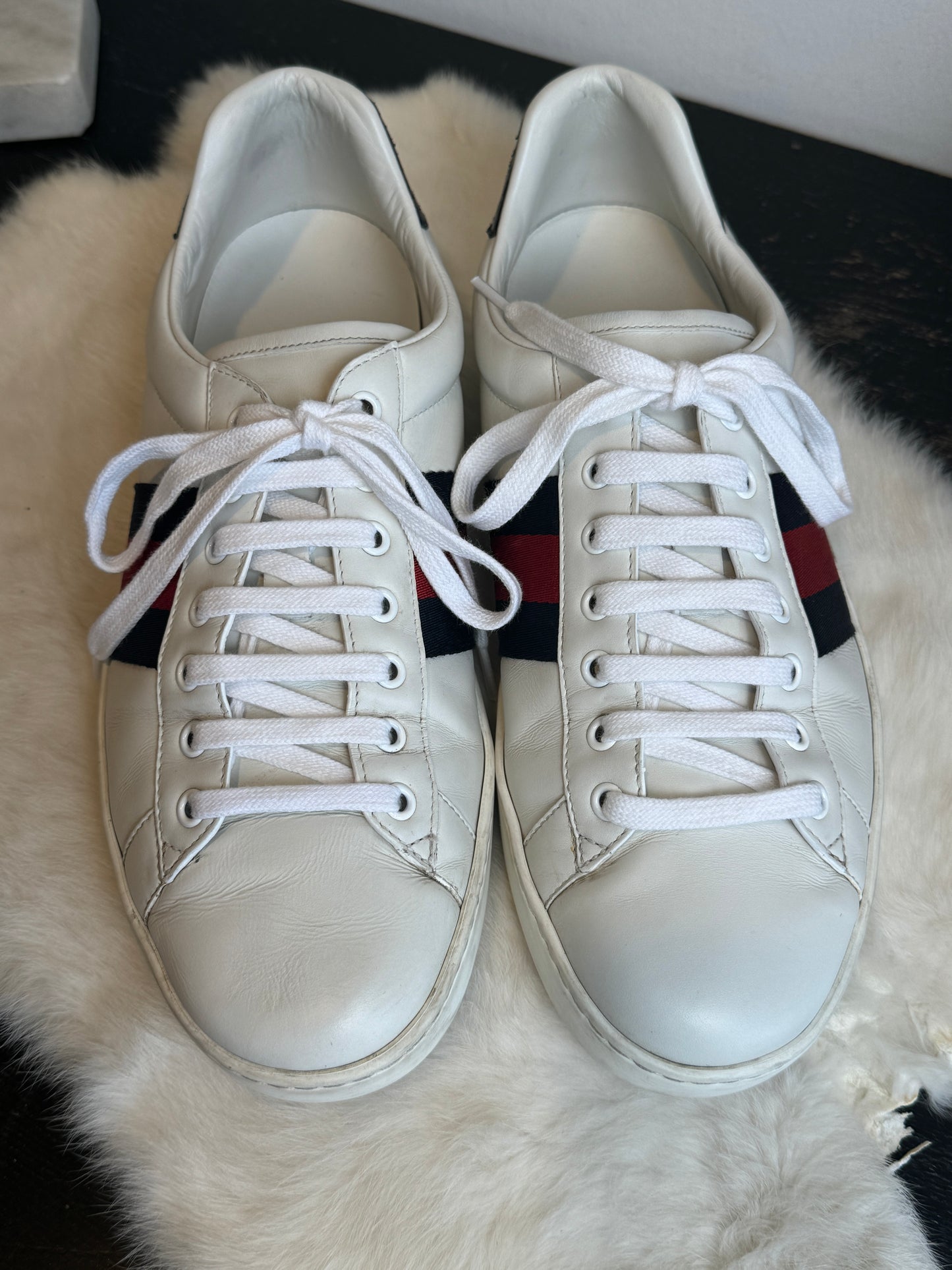 GUCCI Ace Navy/Red Web Sneakers 9EU (42EU)