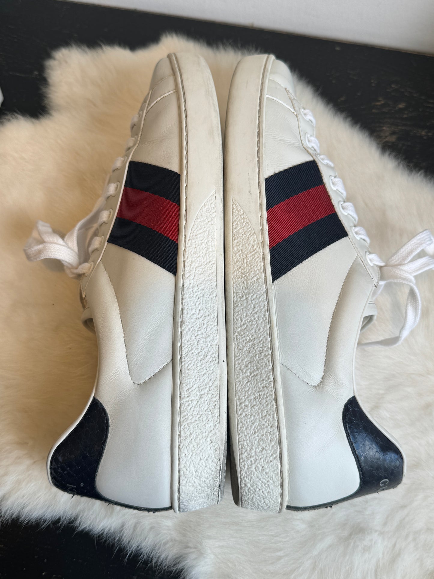 GUCCI Ace Navy/Red Web Sneakers 9EU (42EU)