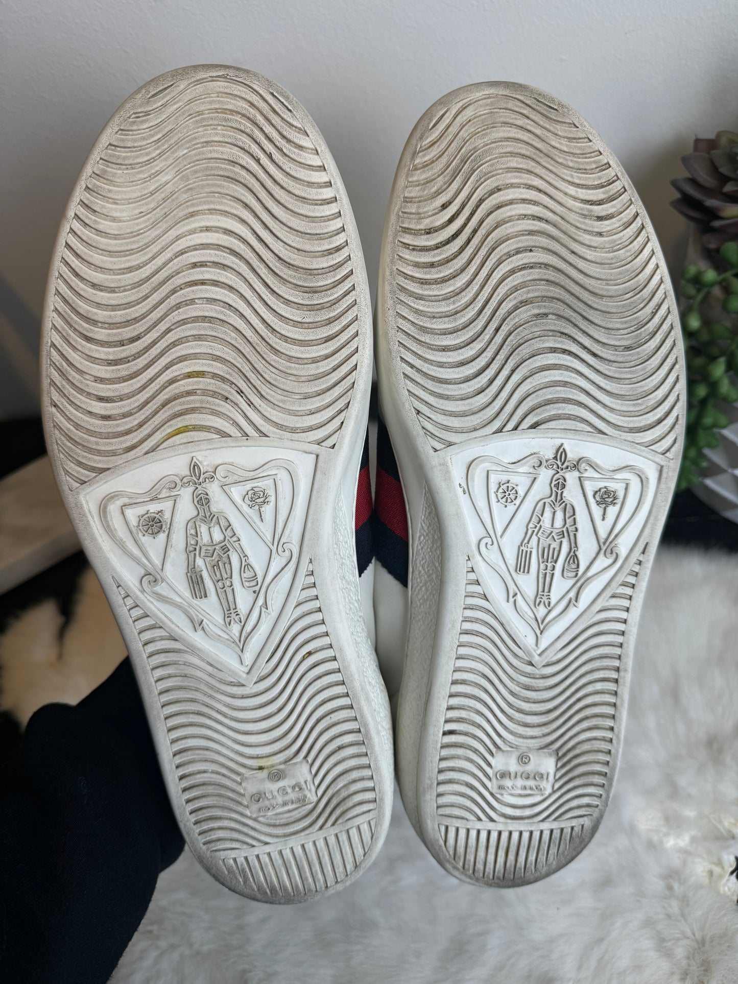 GUCCI Ace Navy/Red Web Sneakers 9EU (42EU)