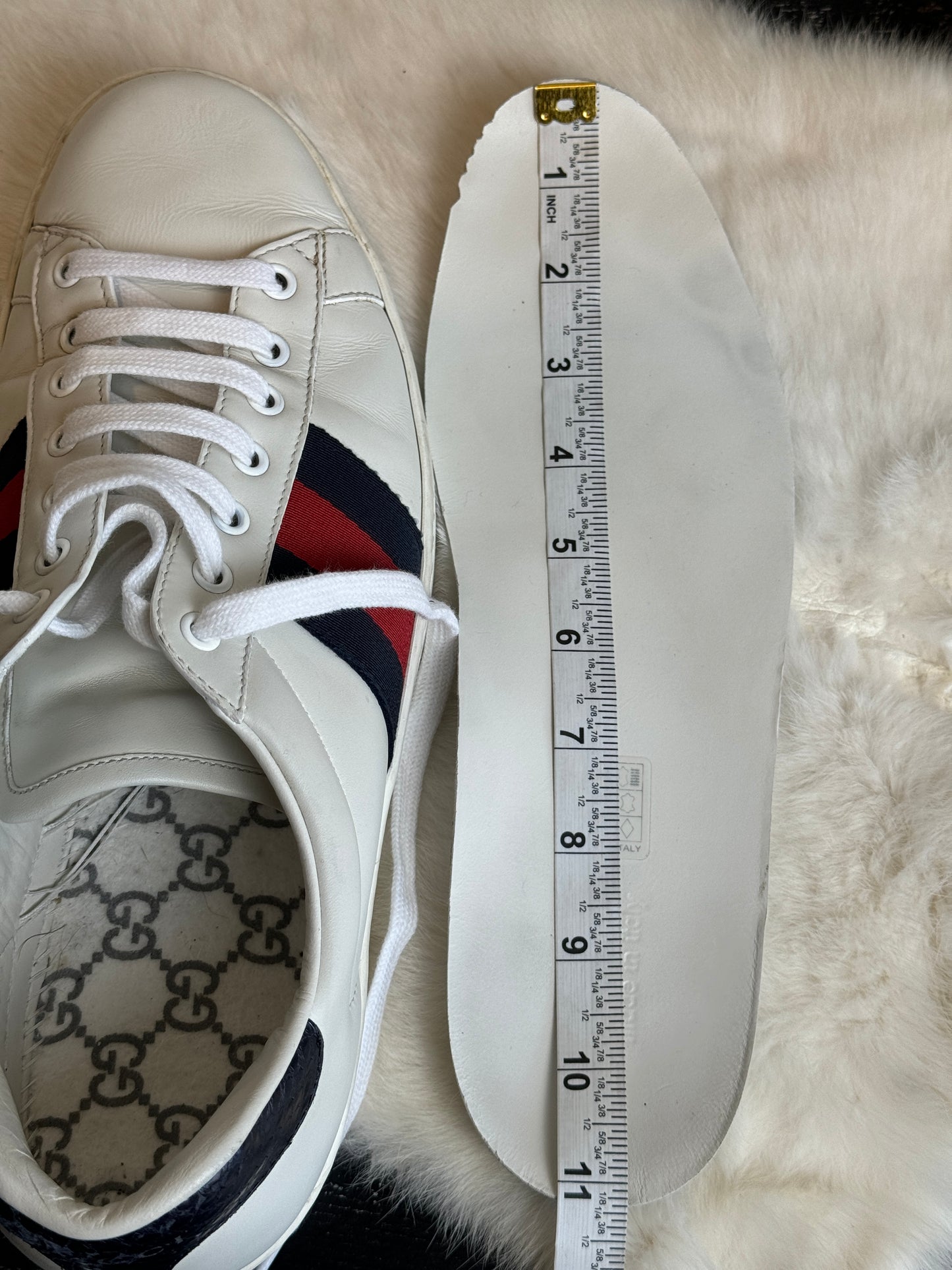 GUCCI Ace Navy/Red Web Sneakers 9EU (42EU)