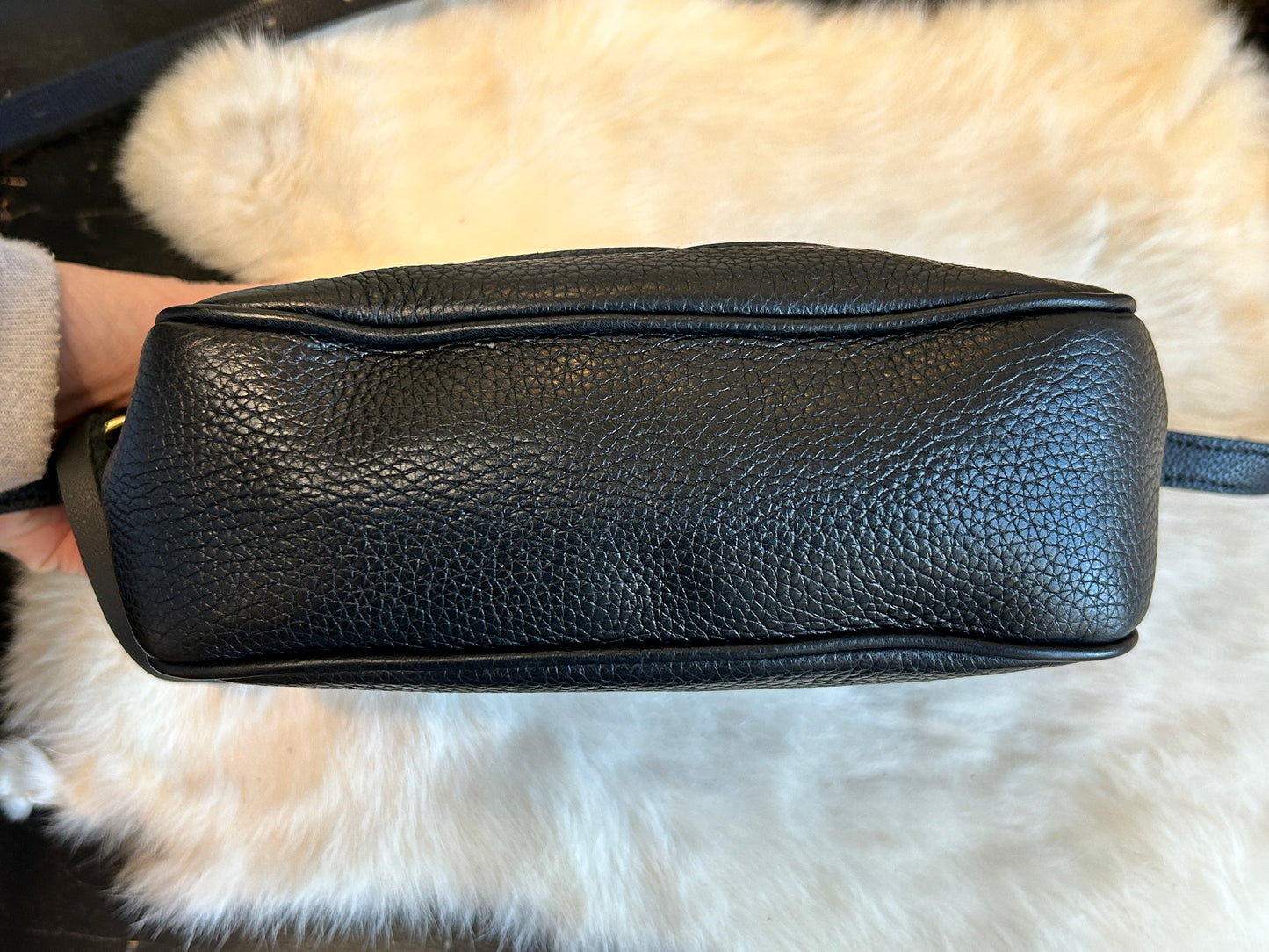 GUCCI Soho Disco Black Pebbled Camera Bag