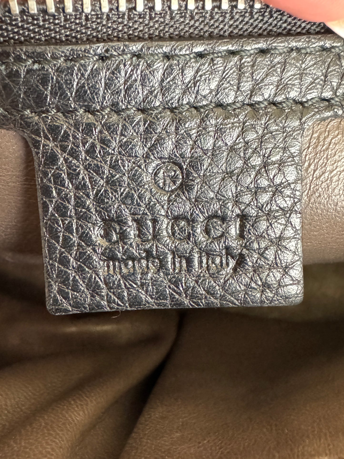 GUCCI Miss Bamboo Black Studded Chain Bag