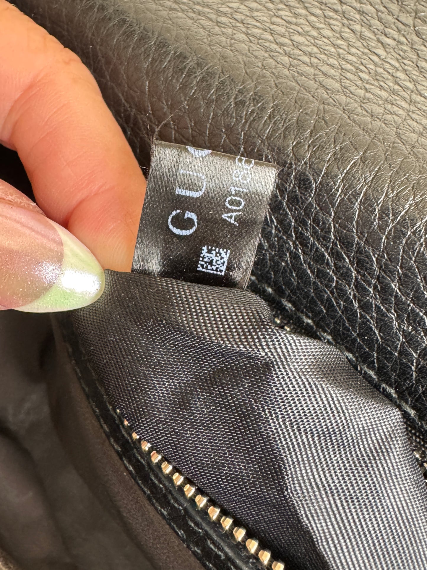 GUCCI Miss Bamboo Black Studded Chain Bag