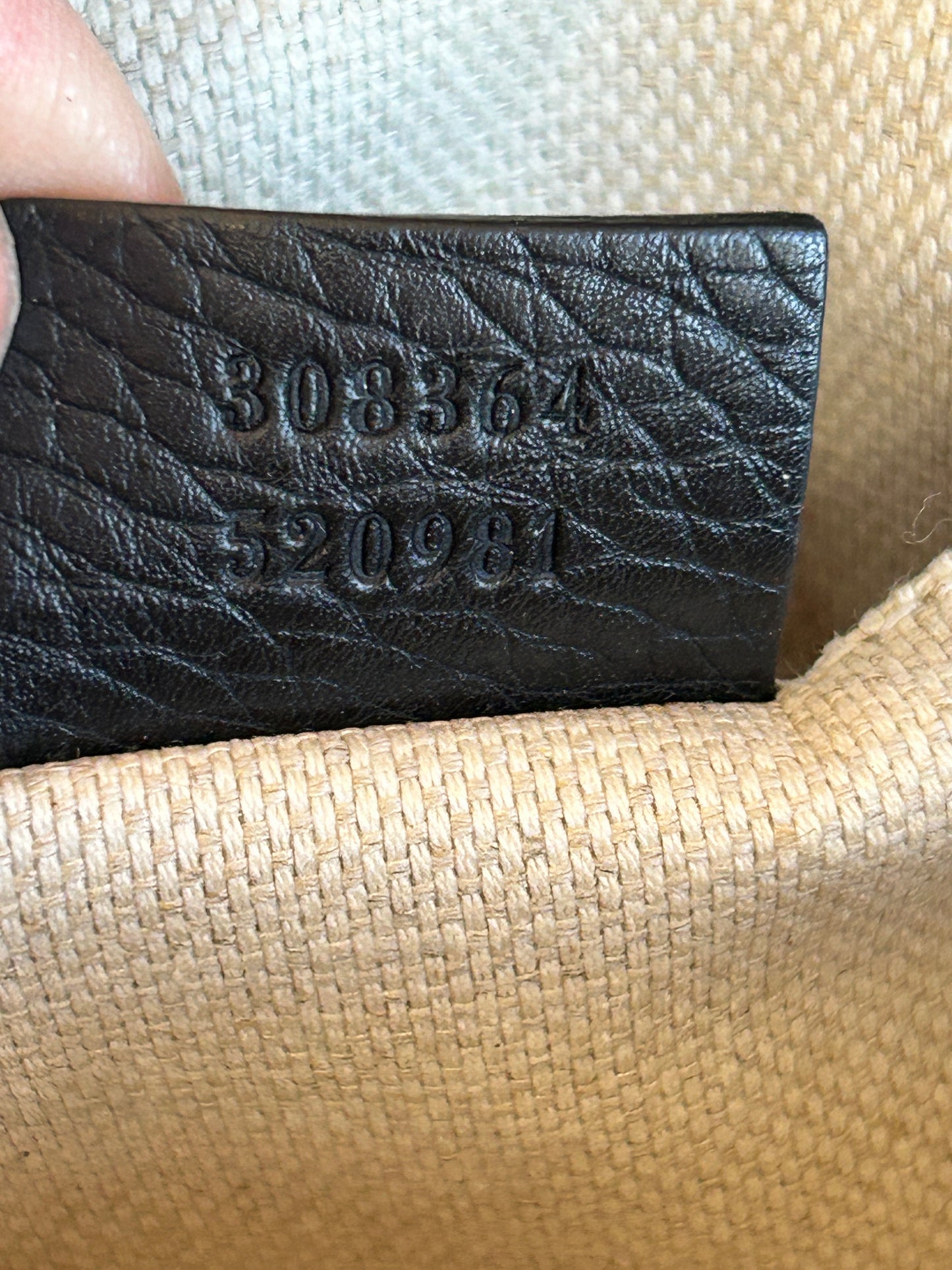 GUCCI Soho Disco Black Pebbled Camera Bag