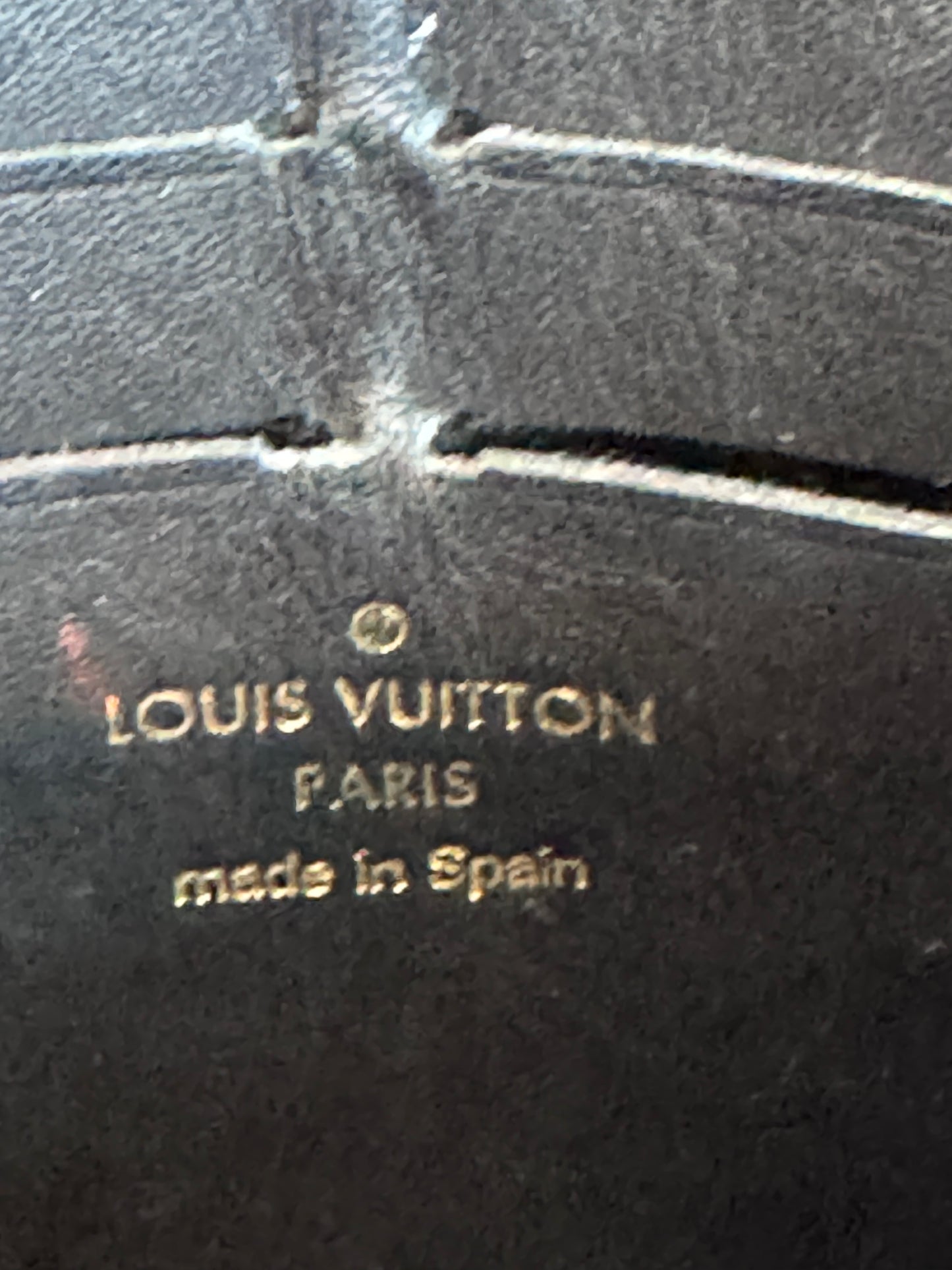 Louis Vuitton Vavin Chain Wallet Damier Ebene Black Crossbody